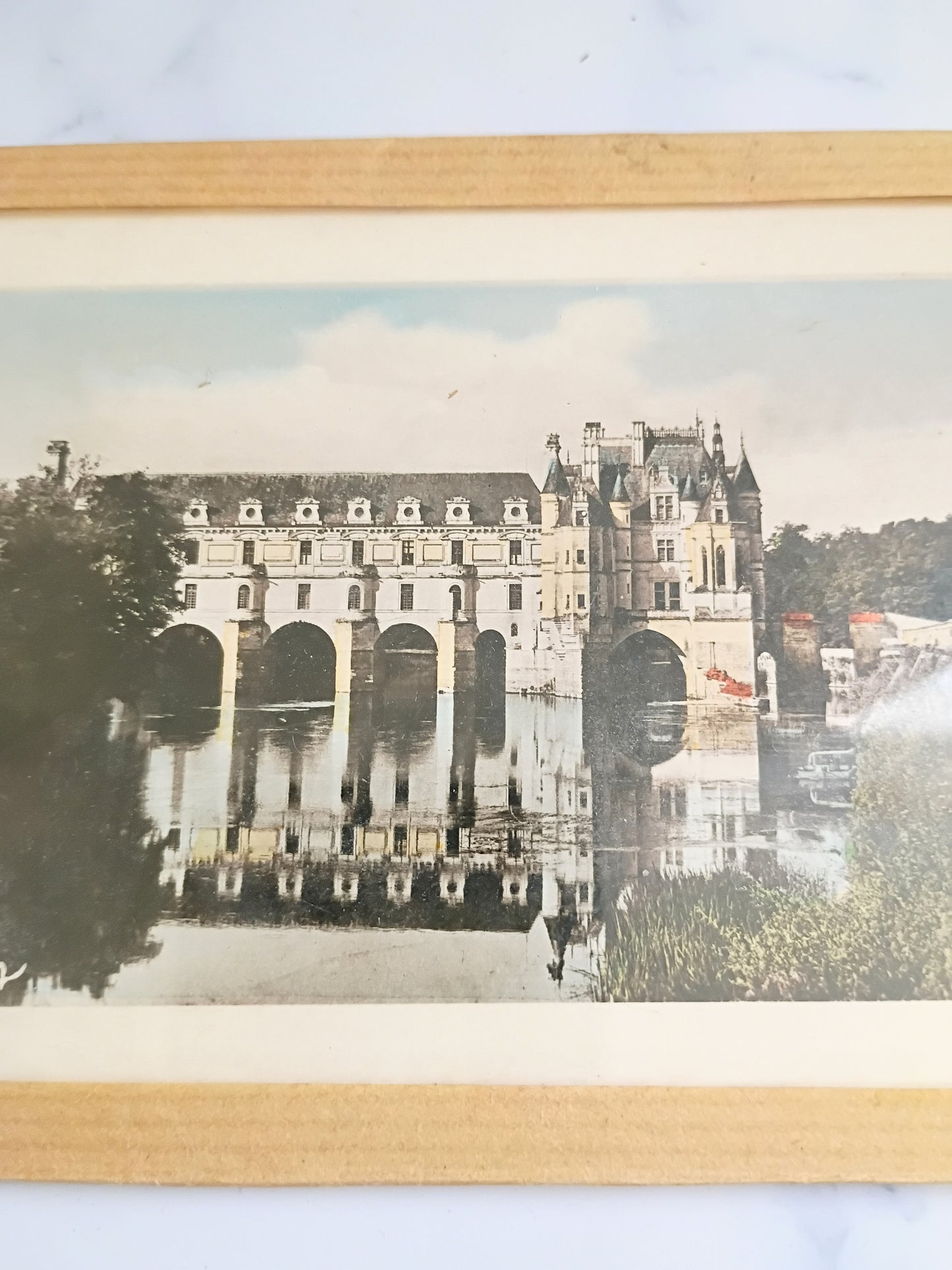 Pair of Vintage French Chateau Prints, Small Photos Chateau Wall Art