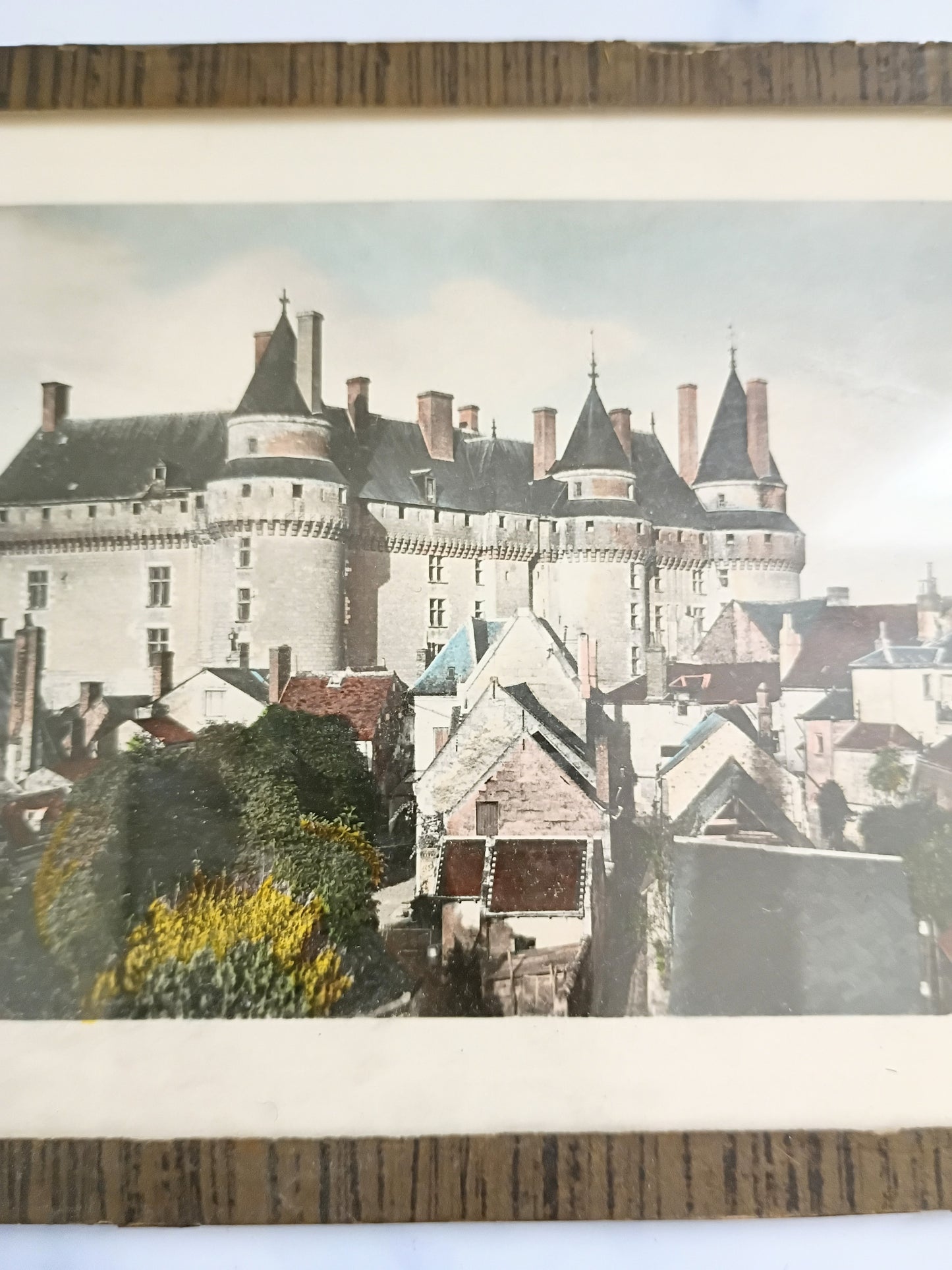 Pair of Vintage French Chateau Prints, Small Photos Chateau Wall Art