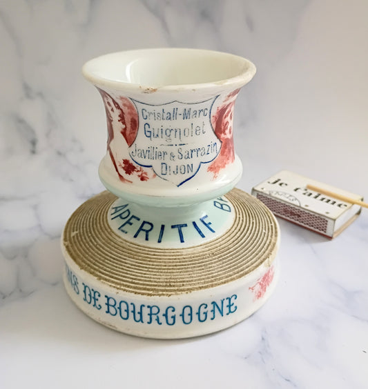 Antique French Light Blue Creme Cassis Advertising Match Striker