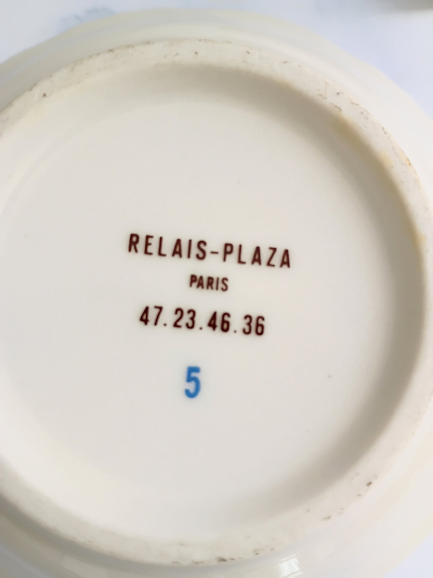 Vintage French Brasserie Relais Plaza Ashtray, Paris Bistro Table Decor