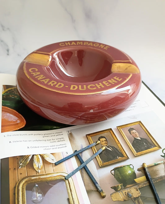 Vintage French Canard-Duchêne Champagne Ashtray