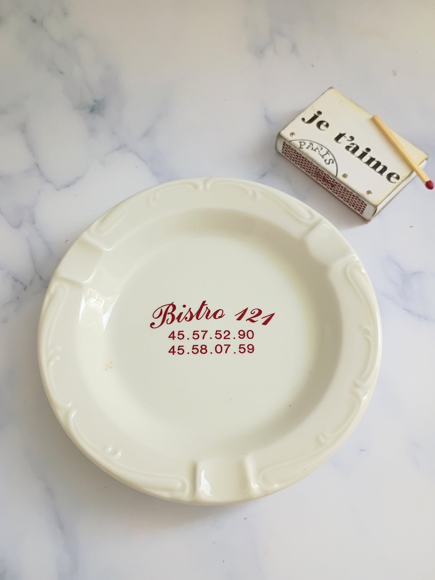 Vintage French Paris Bistro 121 Ashtray