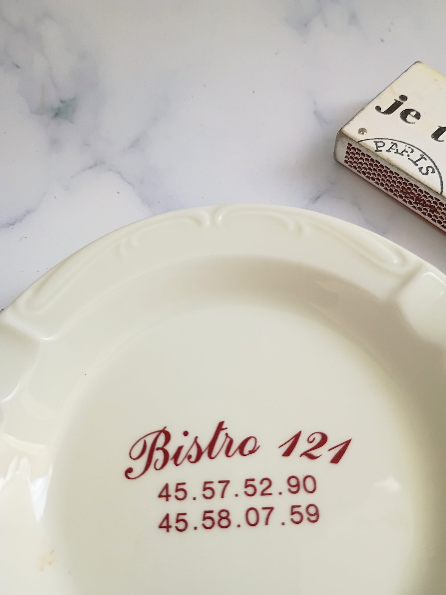 Vintage French Paris Bistro 121 Ashtray