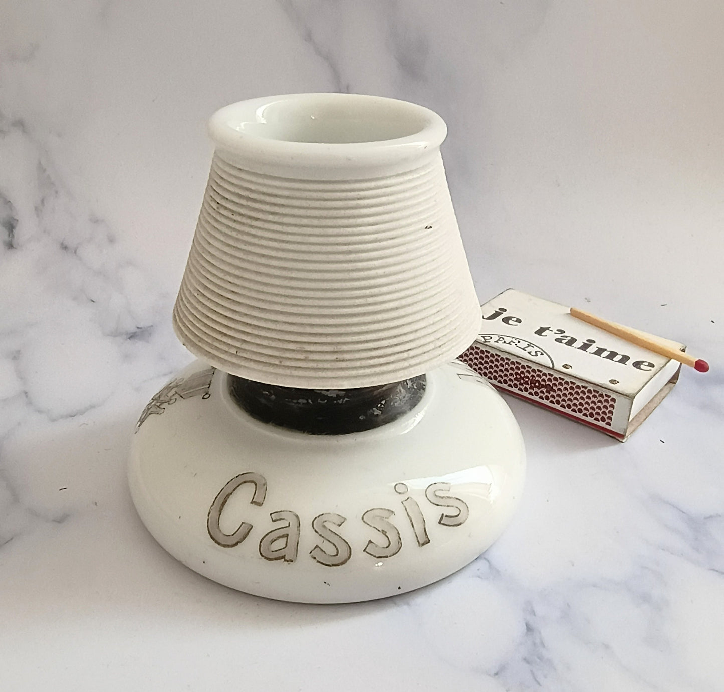 Vintage French Black Cassis Mugnier Advertising Match Striker