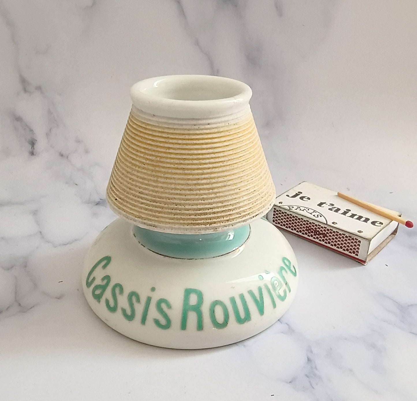 French Turquoise Cassis Mugnier Advertising Match Striker