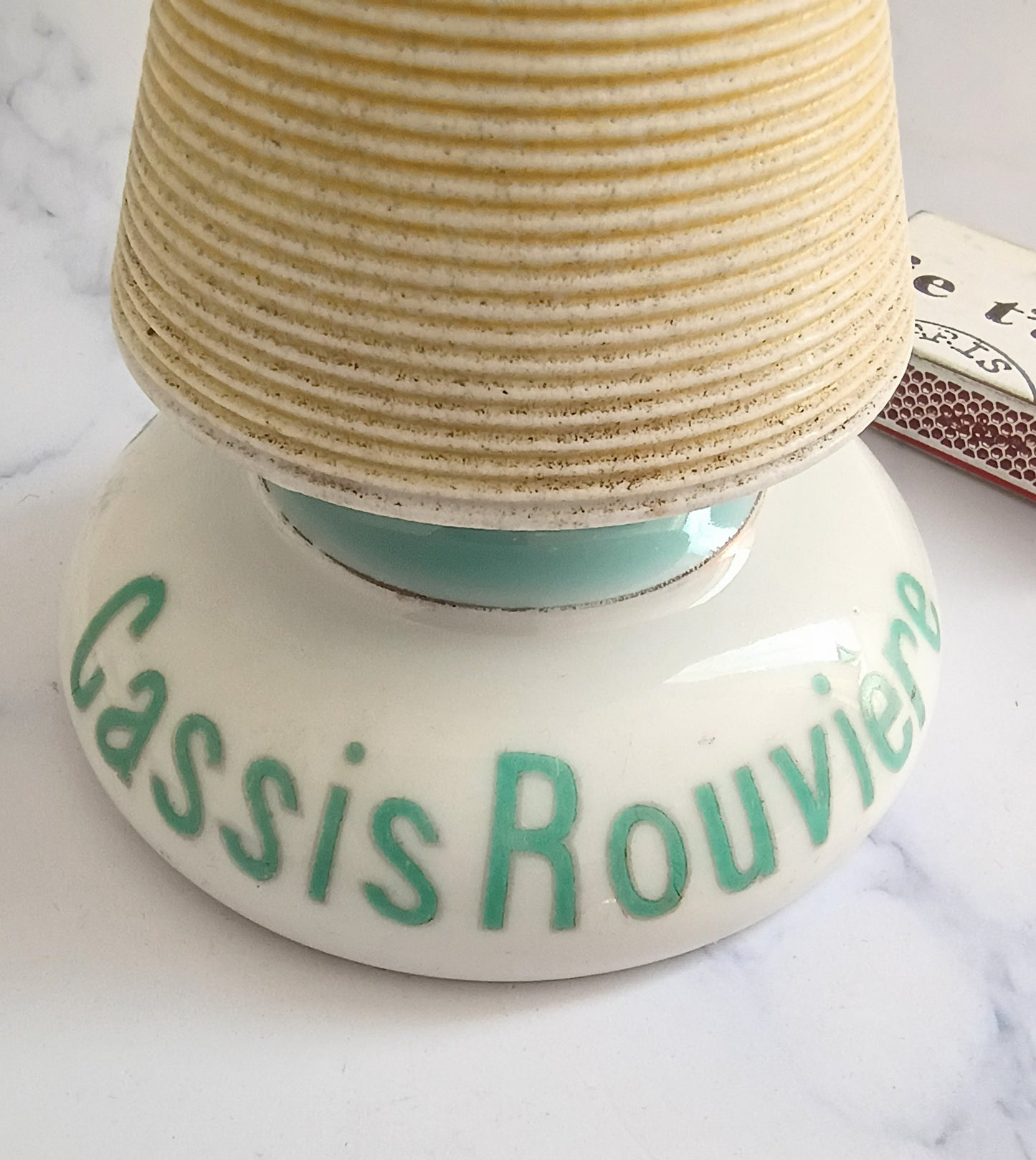 French Turquoise Cassis Mugnier Advertising Match Striker