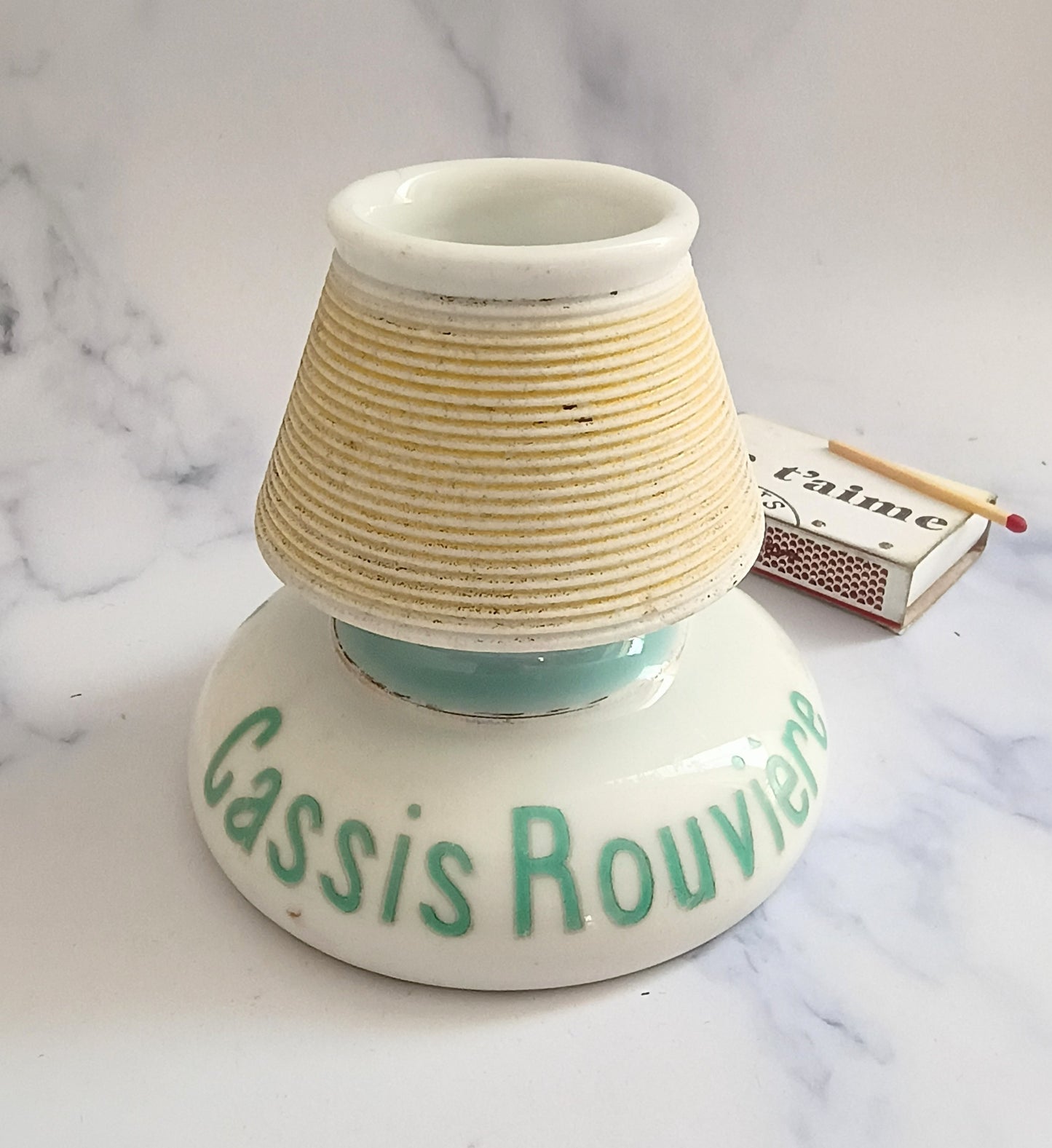French Turquoise Cassis Mugnier Advertising Match Striker