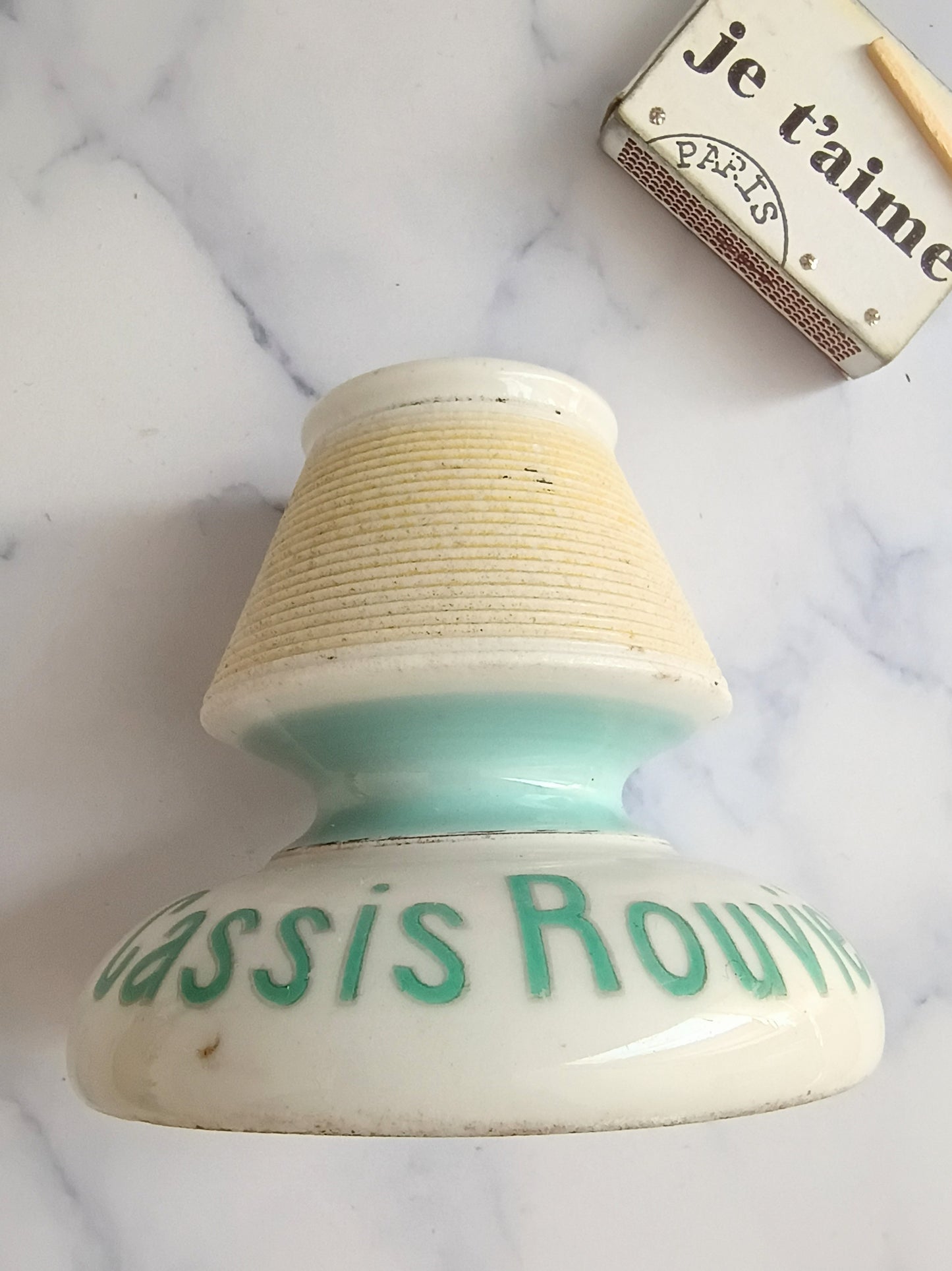 French Turquoise Cassis Mugnier Advertising Match Striker
