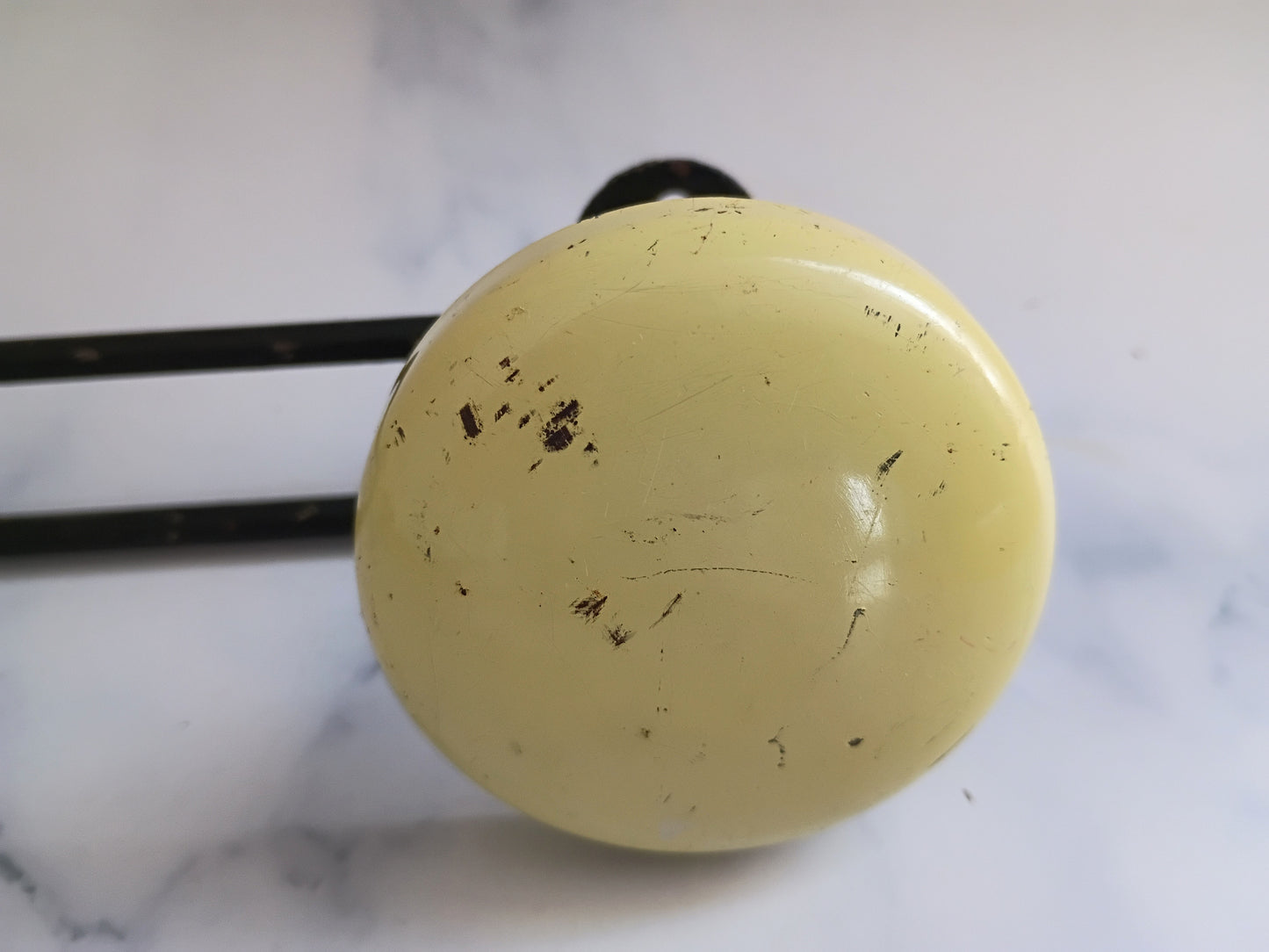 Vintage French Mid-Century Yellow Metal Coat Rack