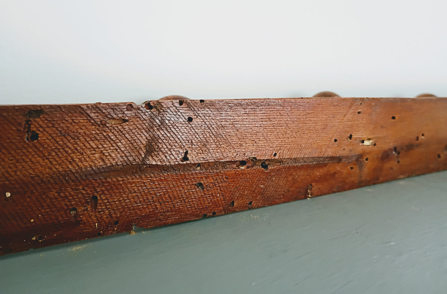 Antique French Faux Bamboo Coat Hat Rack - 7 Hooks
