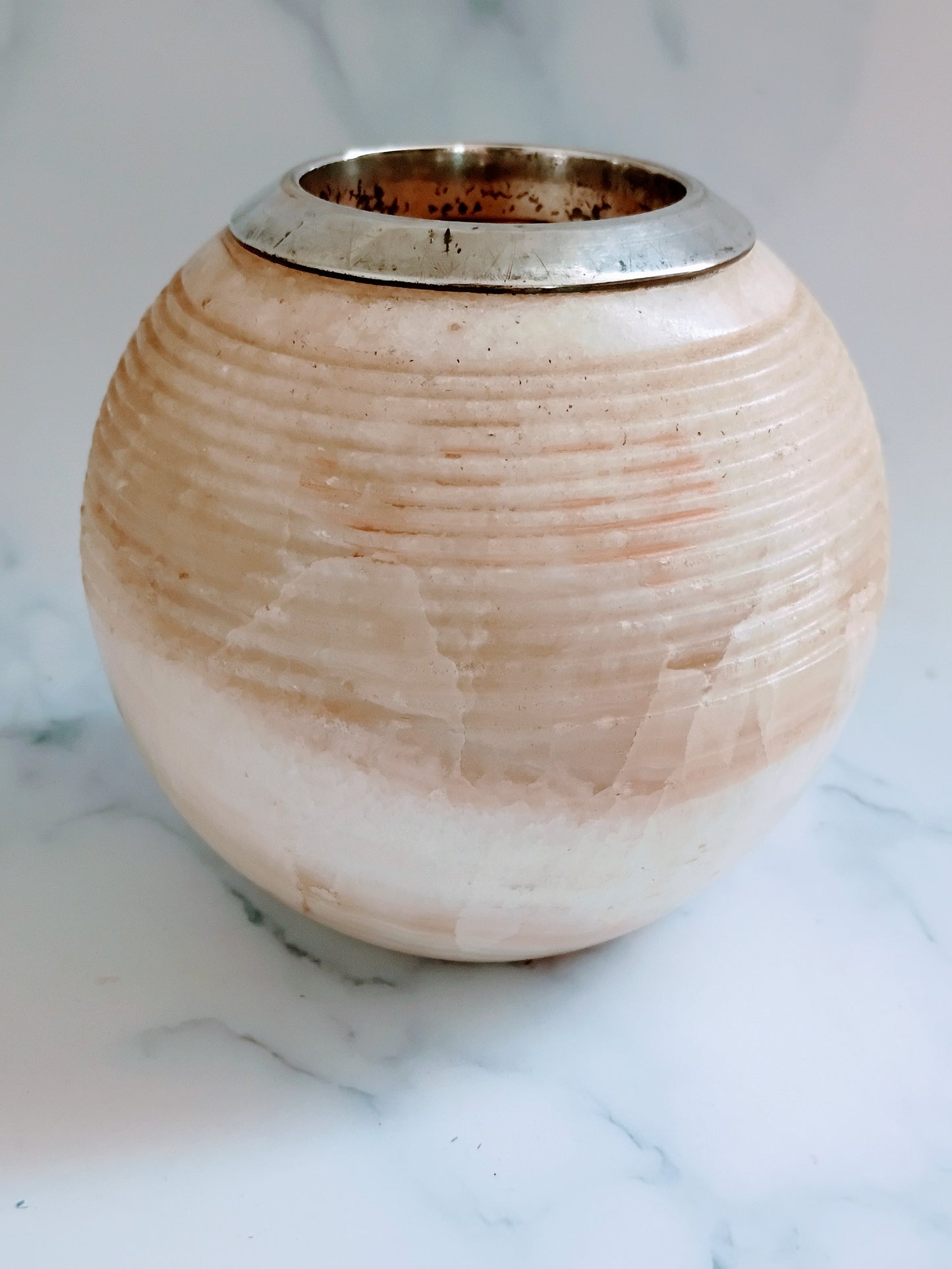 Antique Large Edwardian Marble Match Striker 1909
