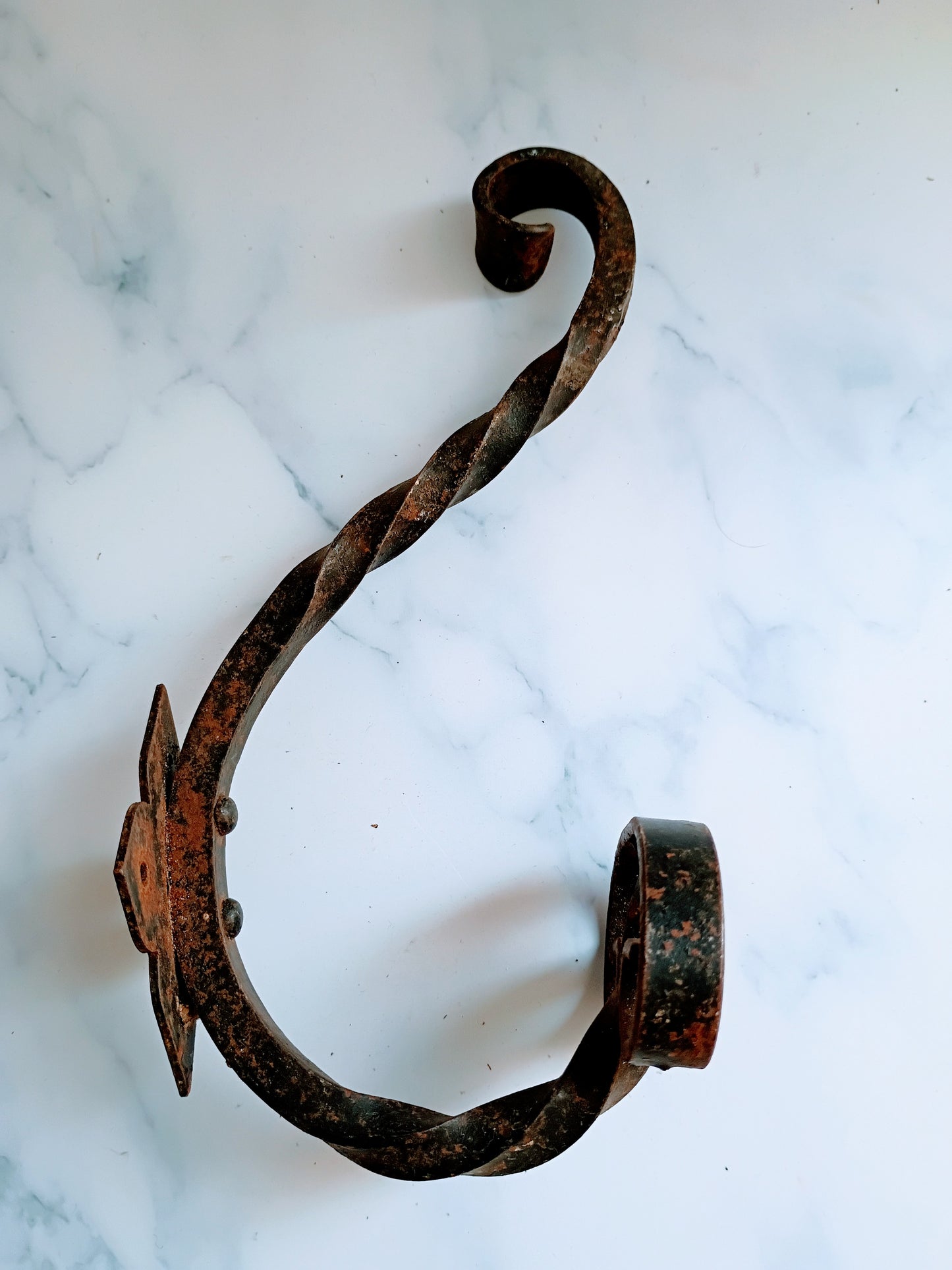 Antique French Cast Iron Coat Hook