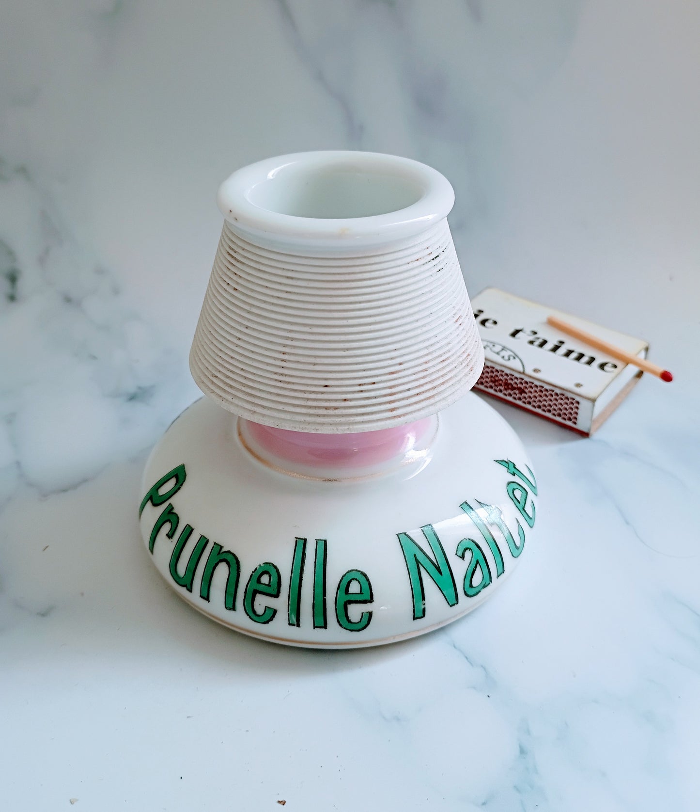 Antique French Pink Prunelle Advertising Match Striker