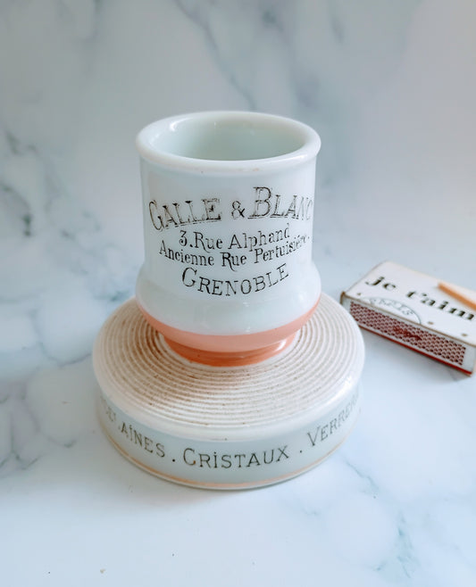 Antique French Pink Grenoble Galle & Blanc Advertising Match Striker