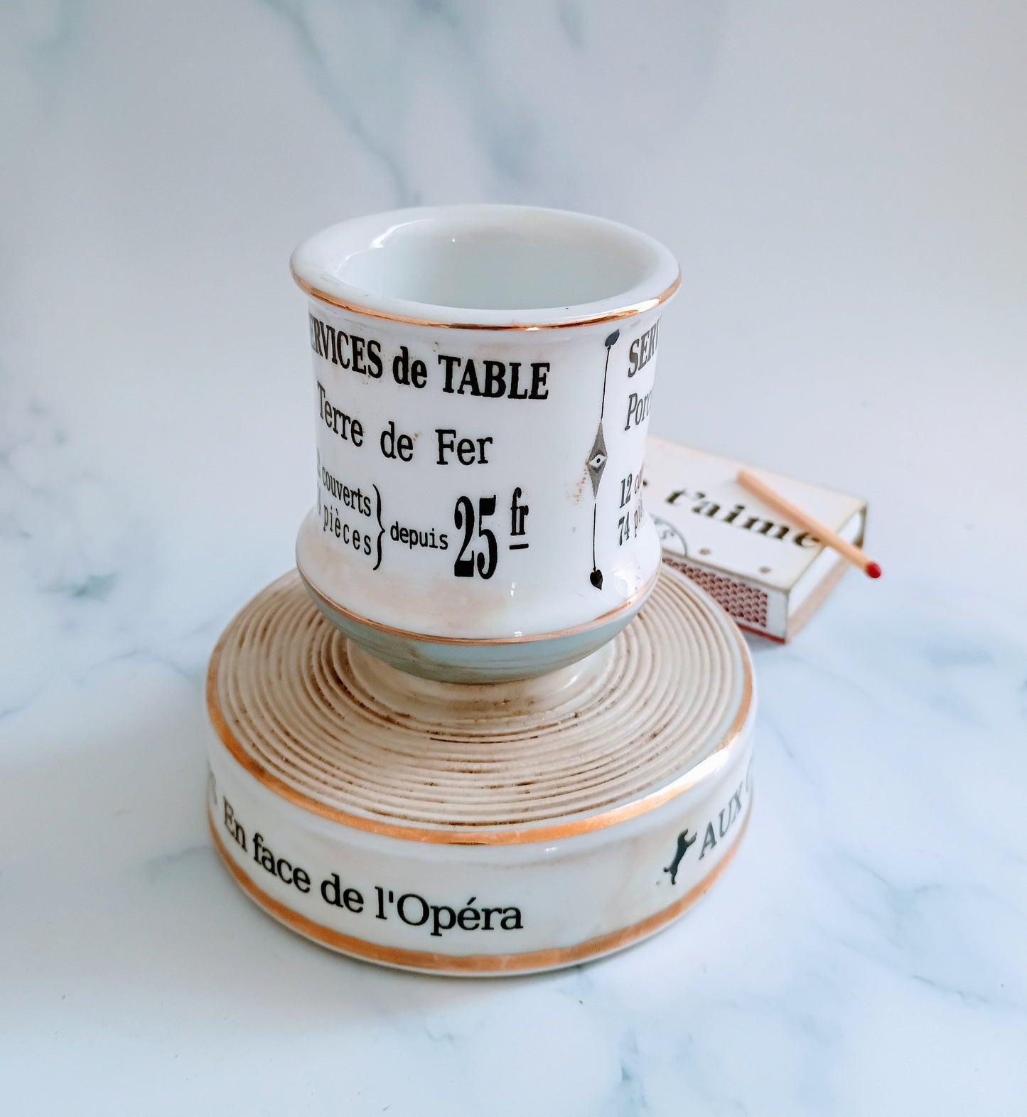 Vintage French Blue Paris L'Opéra Advertising Match Striker