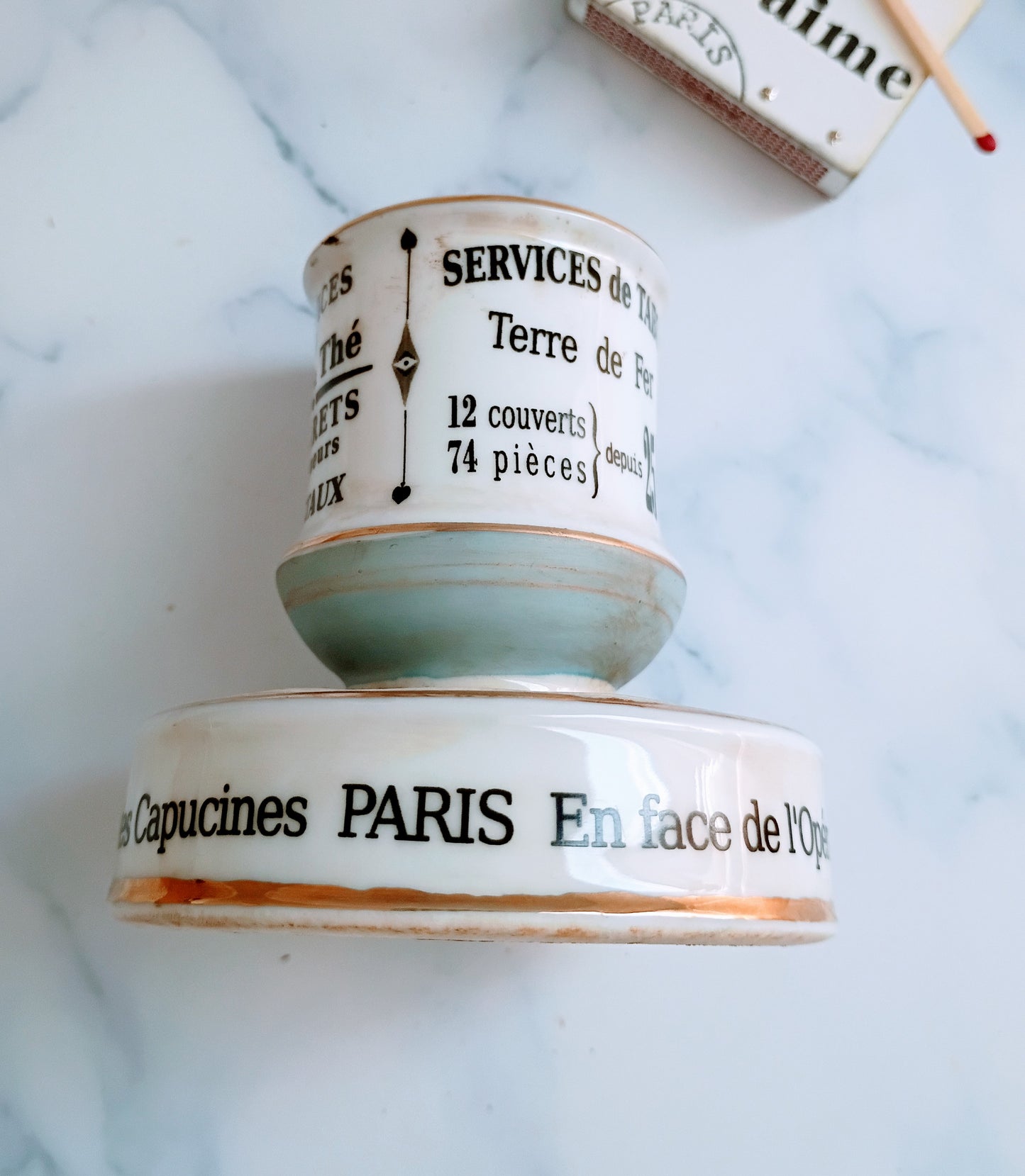 Vintage French Blue Paris L'Opéra Advertising Match Striker
