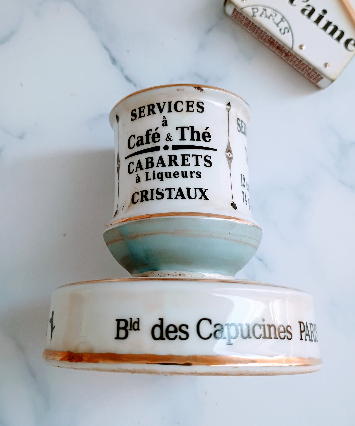 Vintage French Blue Paris L'Opéra Advertising Match Striker