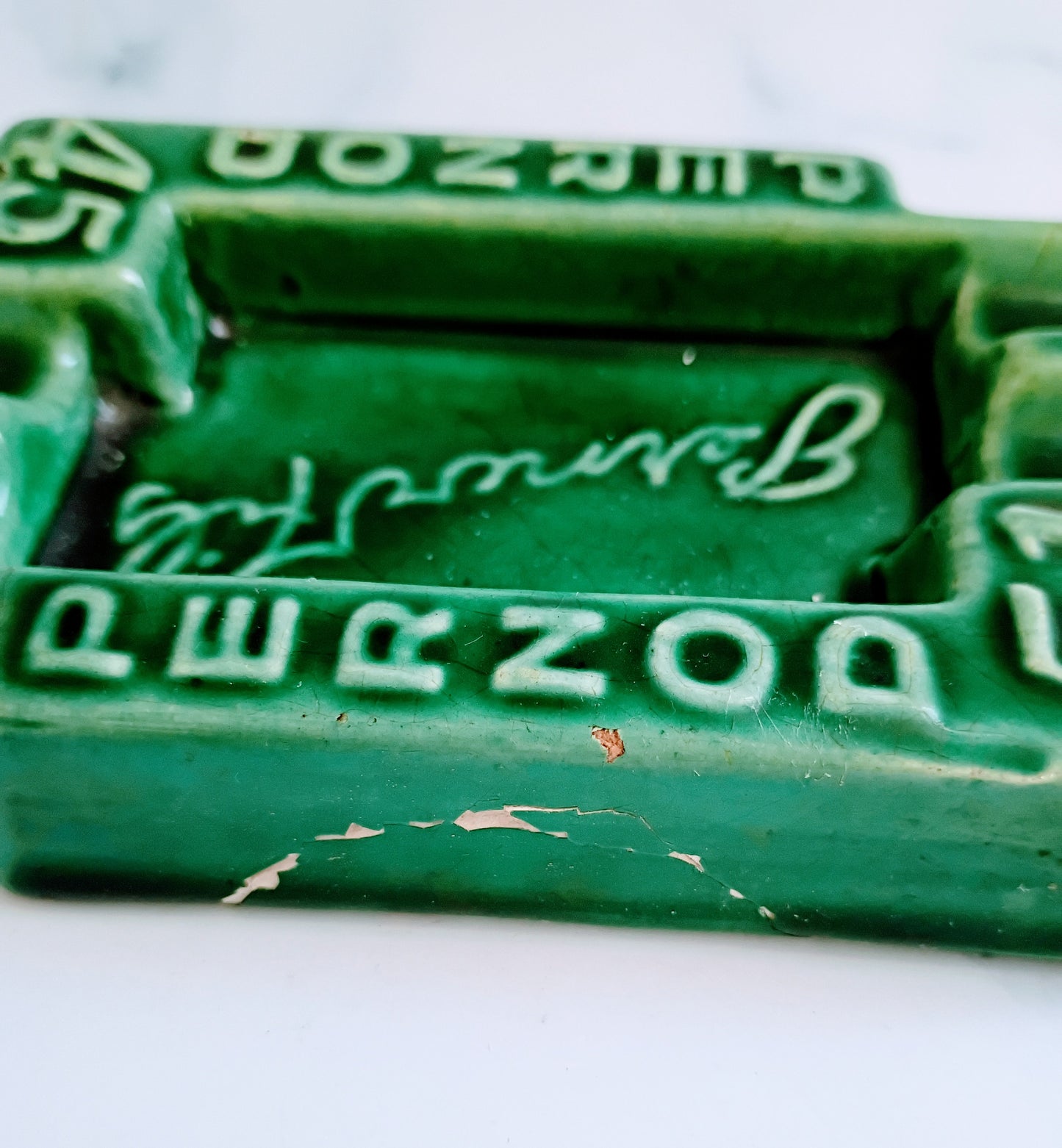 French Green Vintage Advertising Pernod 51 Ashtray