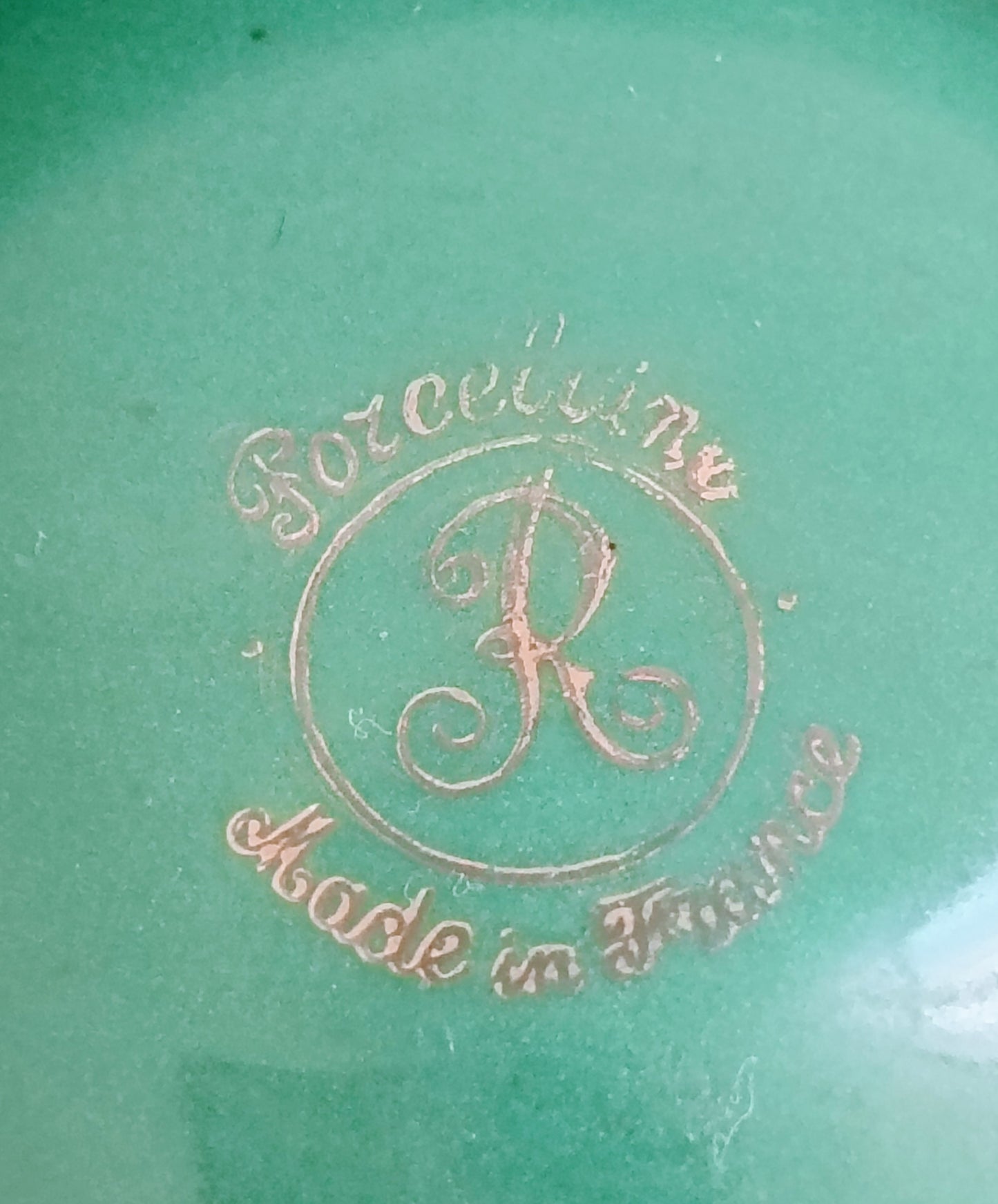 French Vintage Green Ruinart Père & Fils Champagne Ashtray