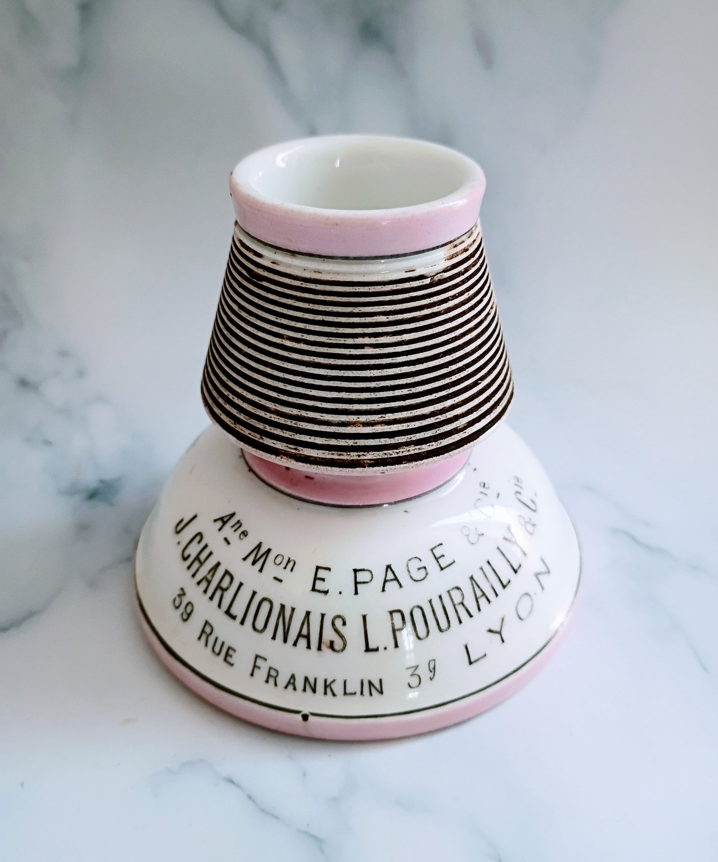 Vintage French Pink Toulouse-Lyon Advertising Match Striker