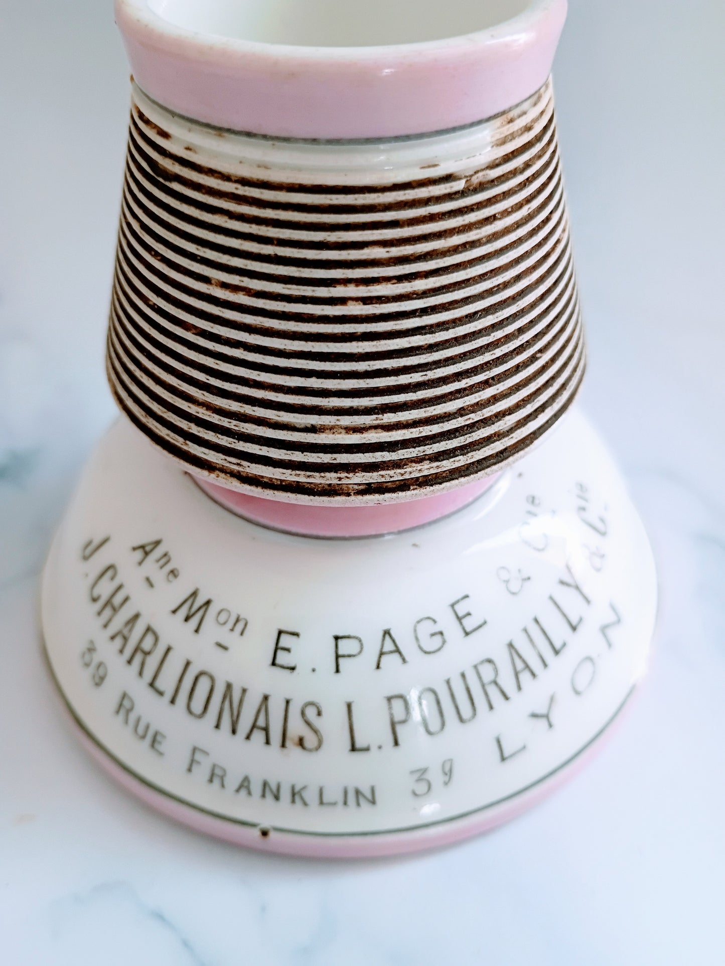 Vintage French Pink Toulouse-Lyon Advertising Match Striker