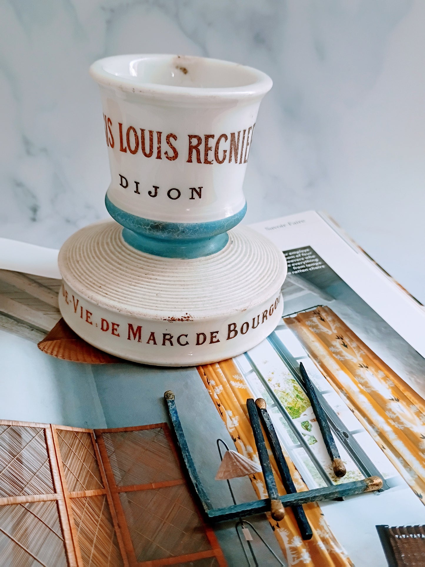 Vintage French Blue Cassis Louis Regnier Dijon Advertising Match Striker