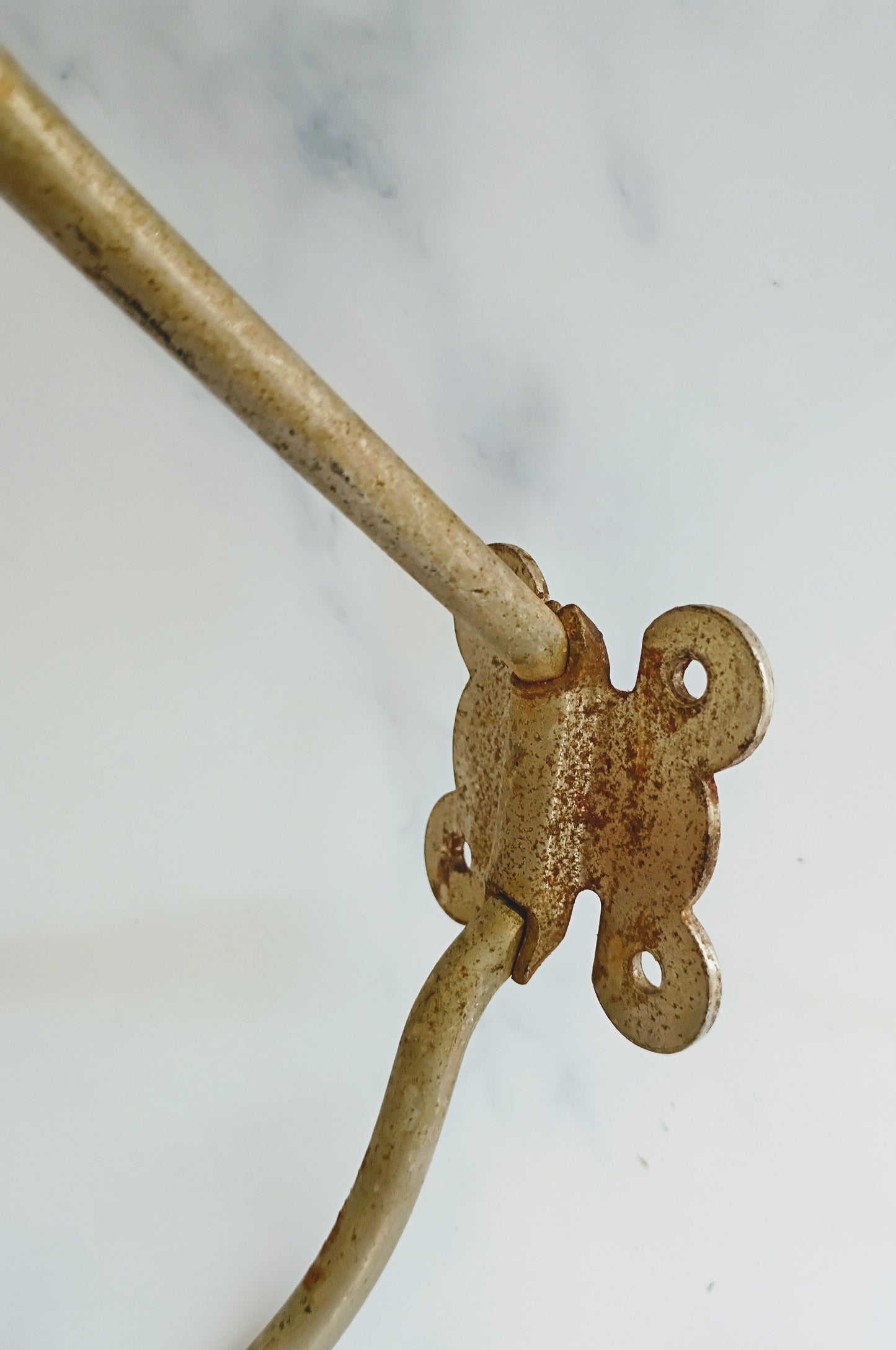 Vintage French Wood & Metal Coat Hook N°4