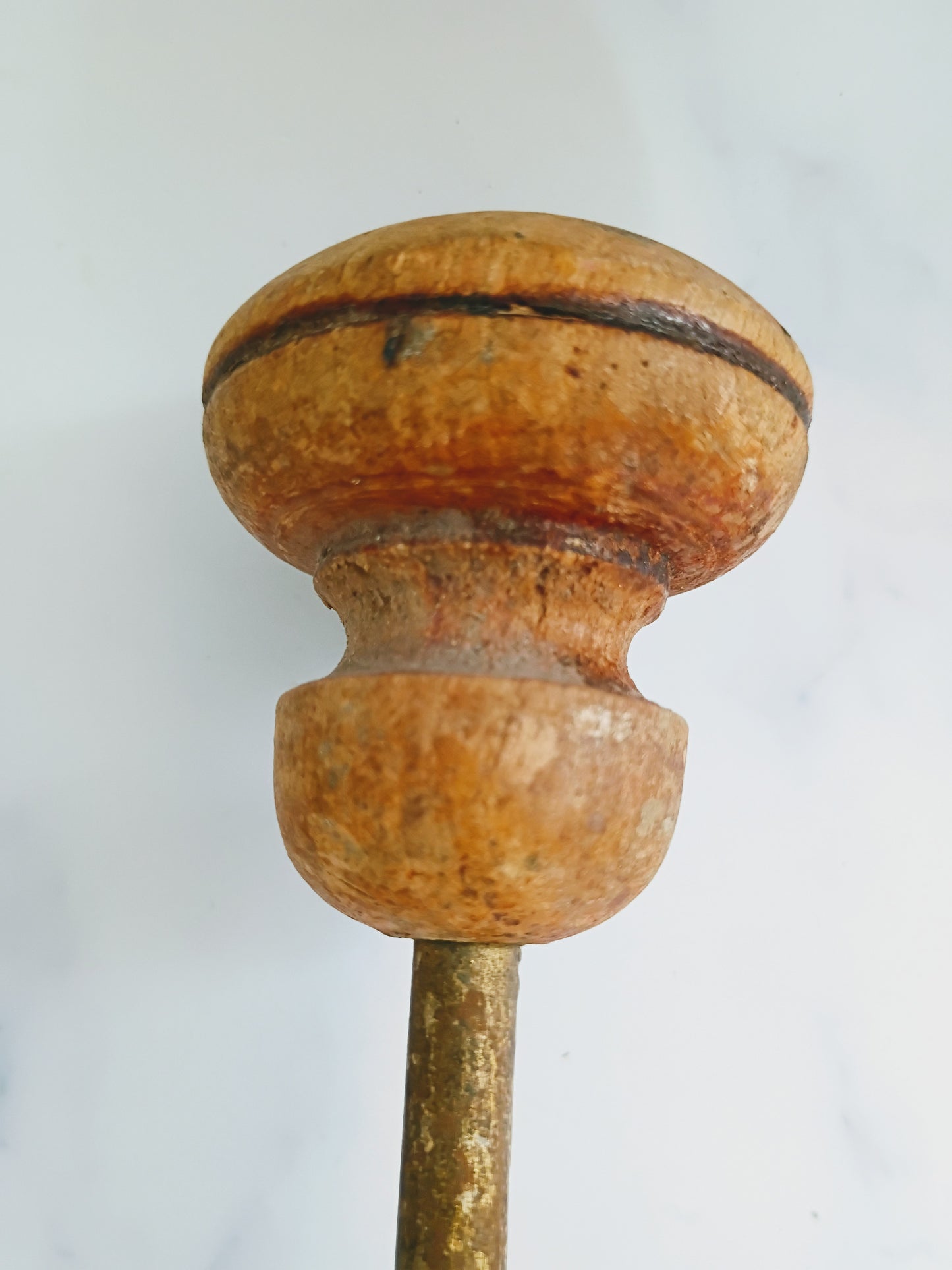 Vintage French Wood & Metal Coat Hook N°4