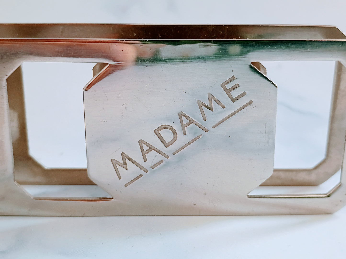French Vintage Silver Plated Monsieur & Madame Napkin Clips