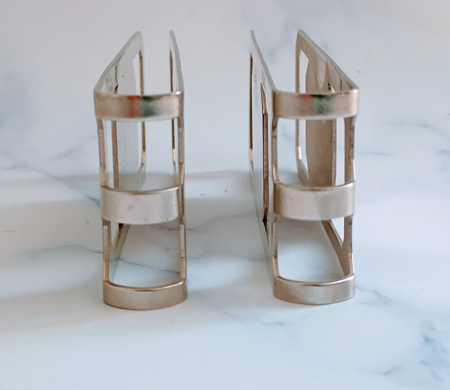 French Vintage Silver Plated Monsieur & Madame Napkin Clips