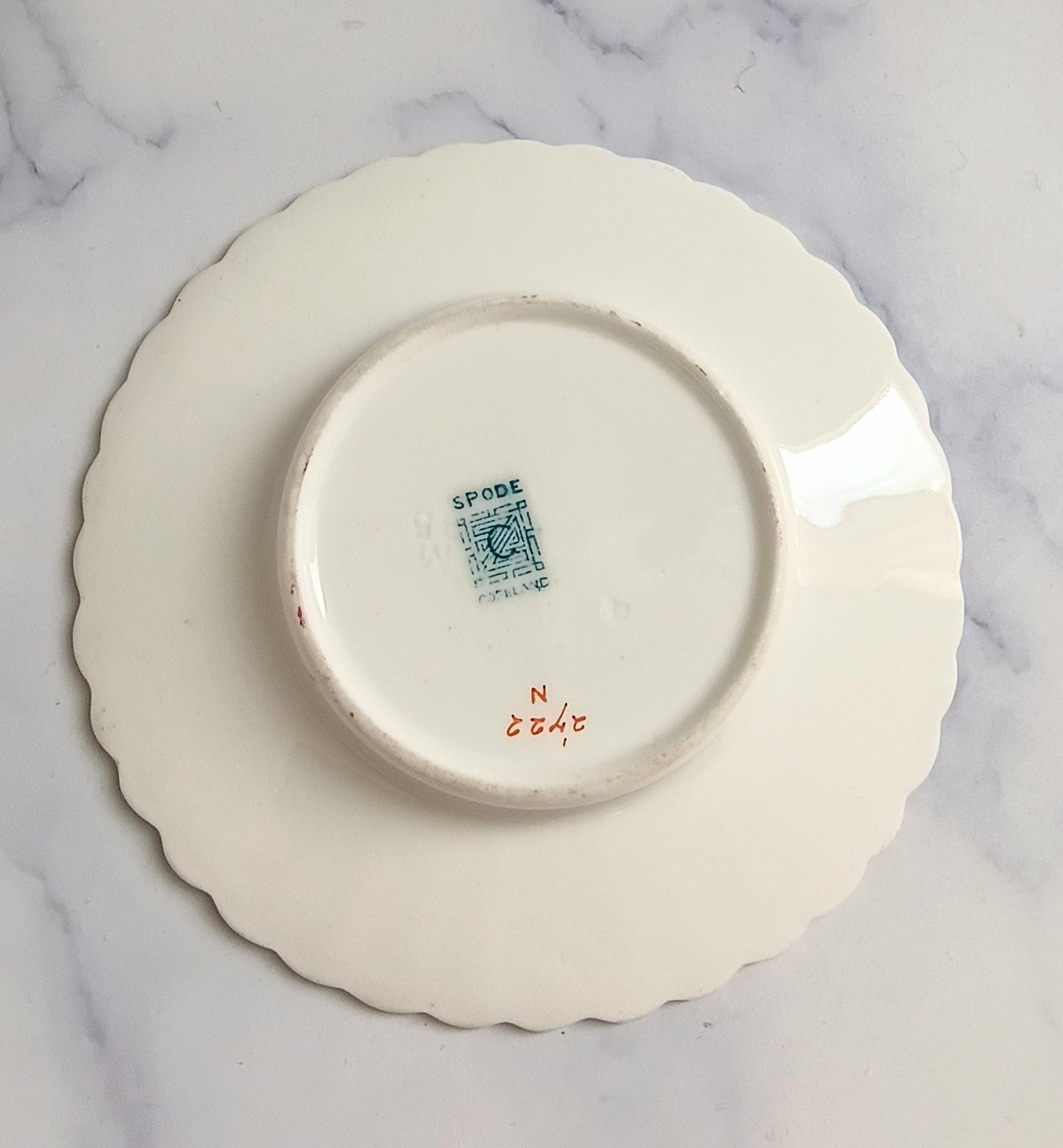 Vintage French Floral Pink Saucer 4"
