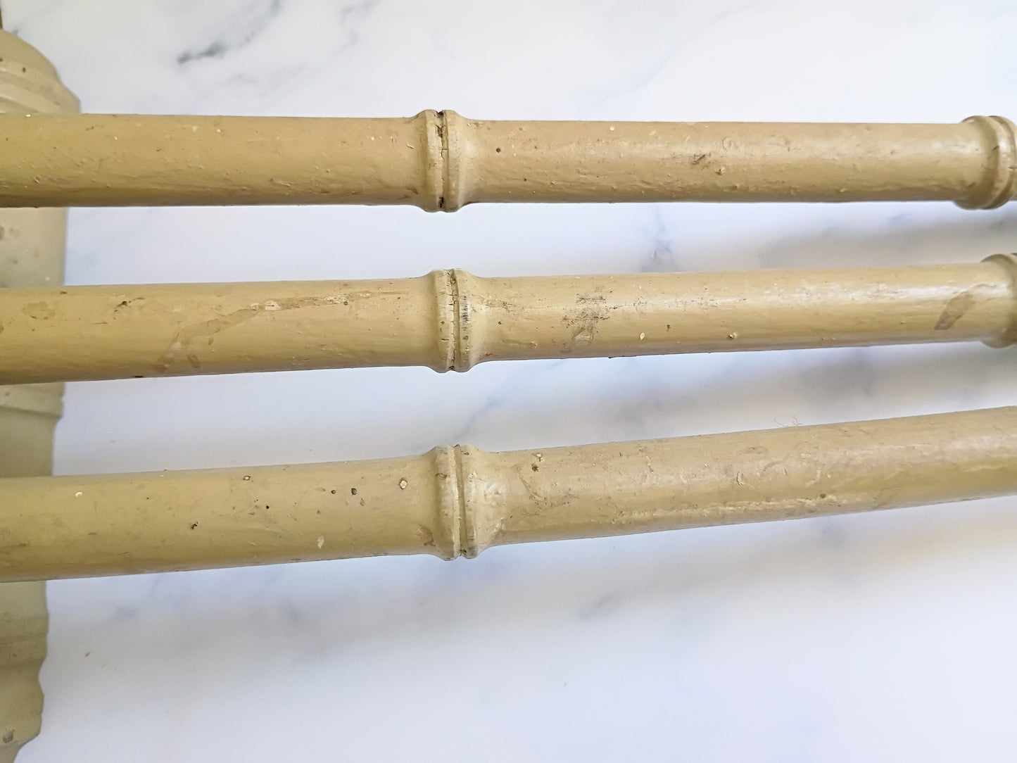 Vintage French Faux Bamboo Swivel Towel Rack