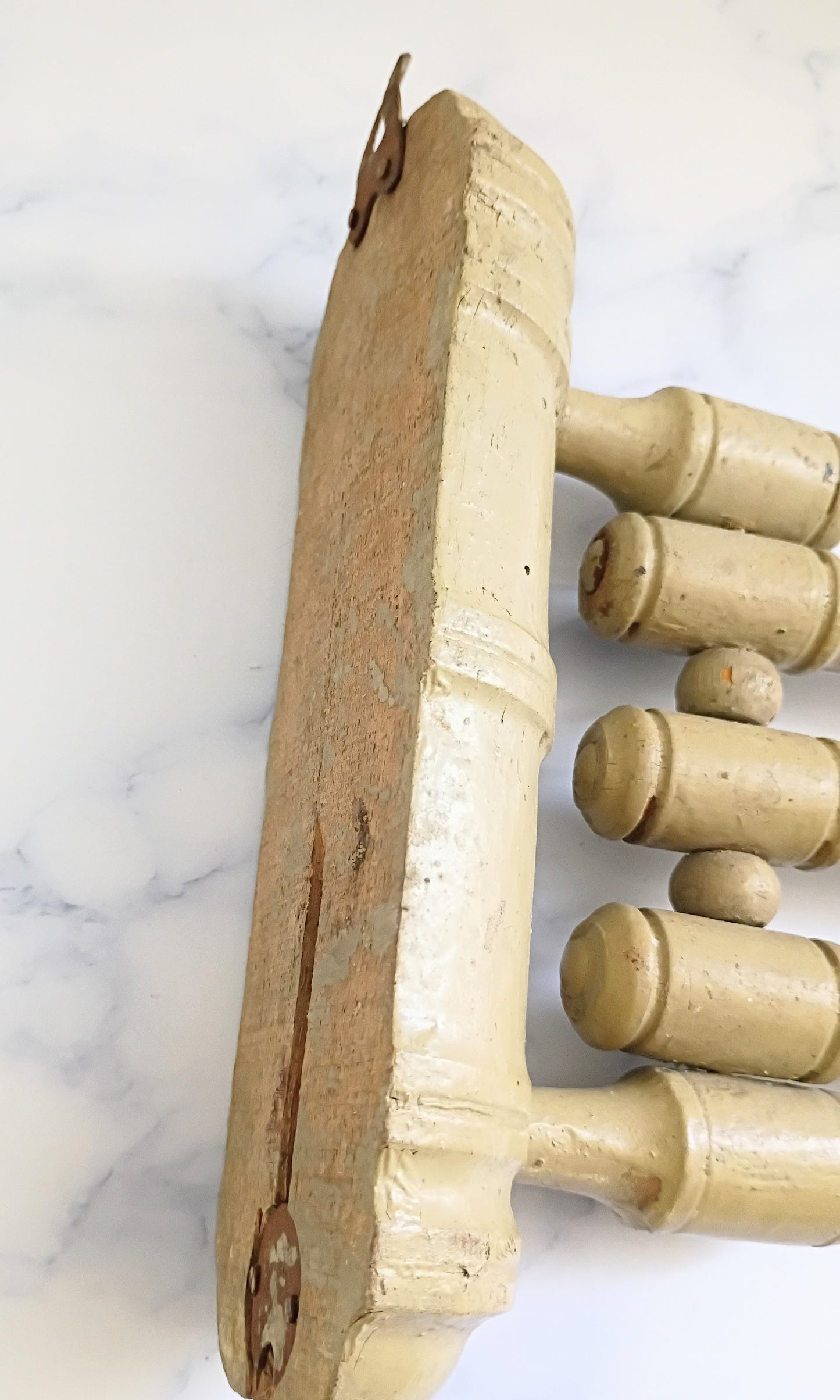 Vintage French Faux Bamboo Swivel Towel Rack