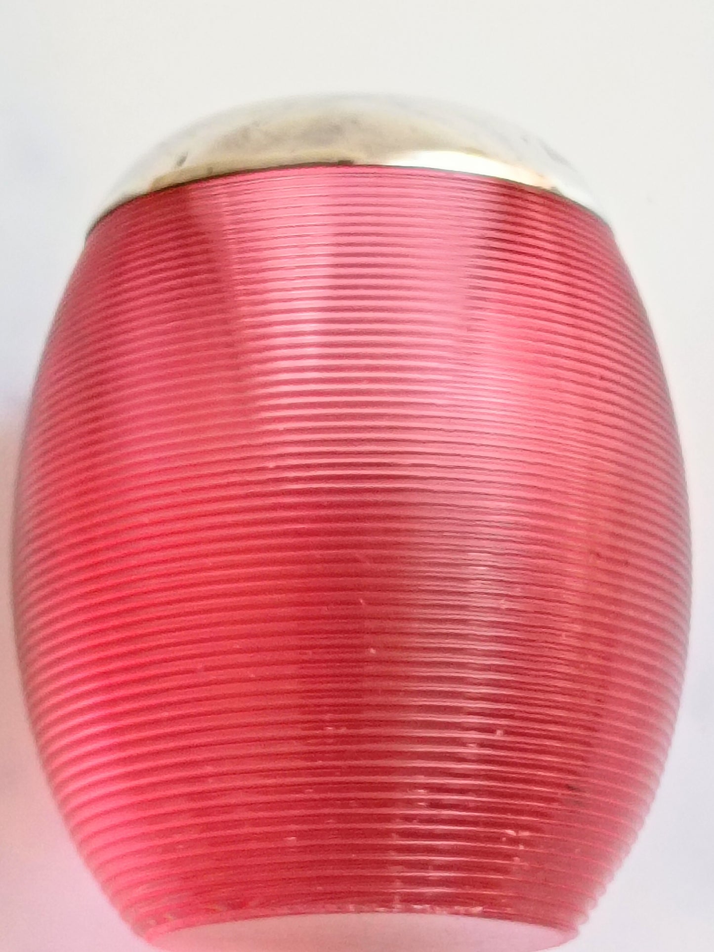 Antique 1901 English Cranberry Pink Glass Match Striker