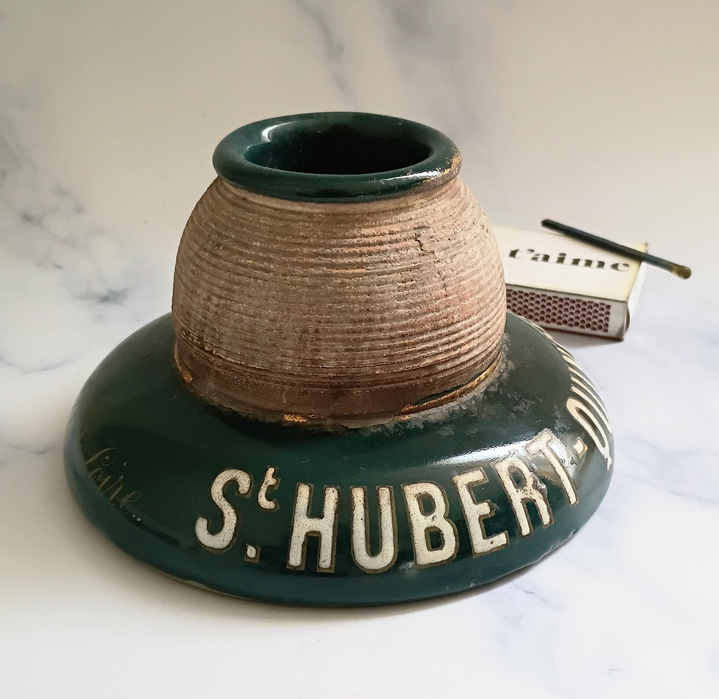 French Vintage Forest Green Hubert Quinquina Match Striker
