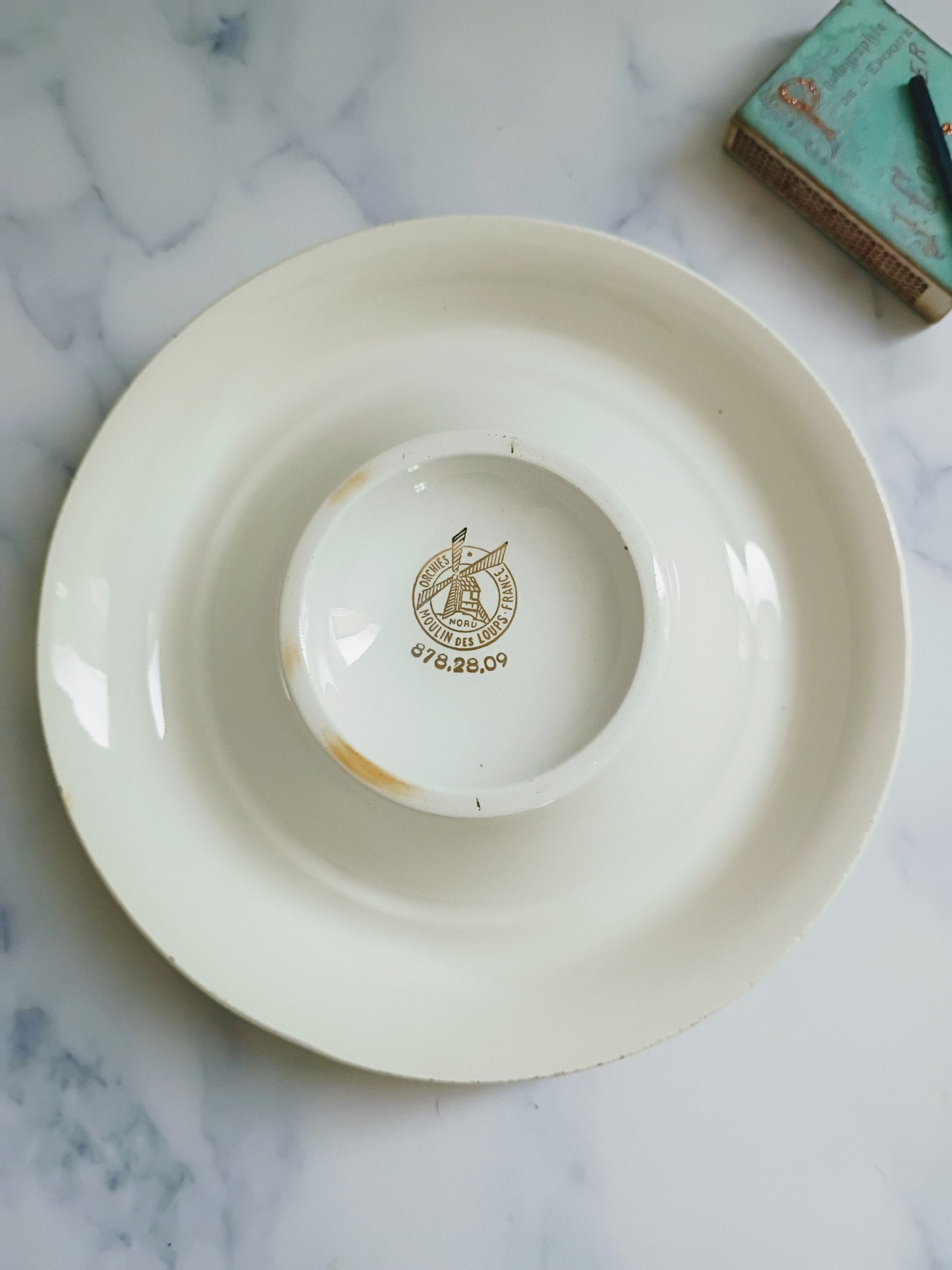 French Vintage Yellow & Red Suze Ashtray