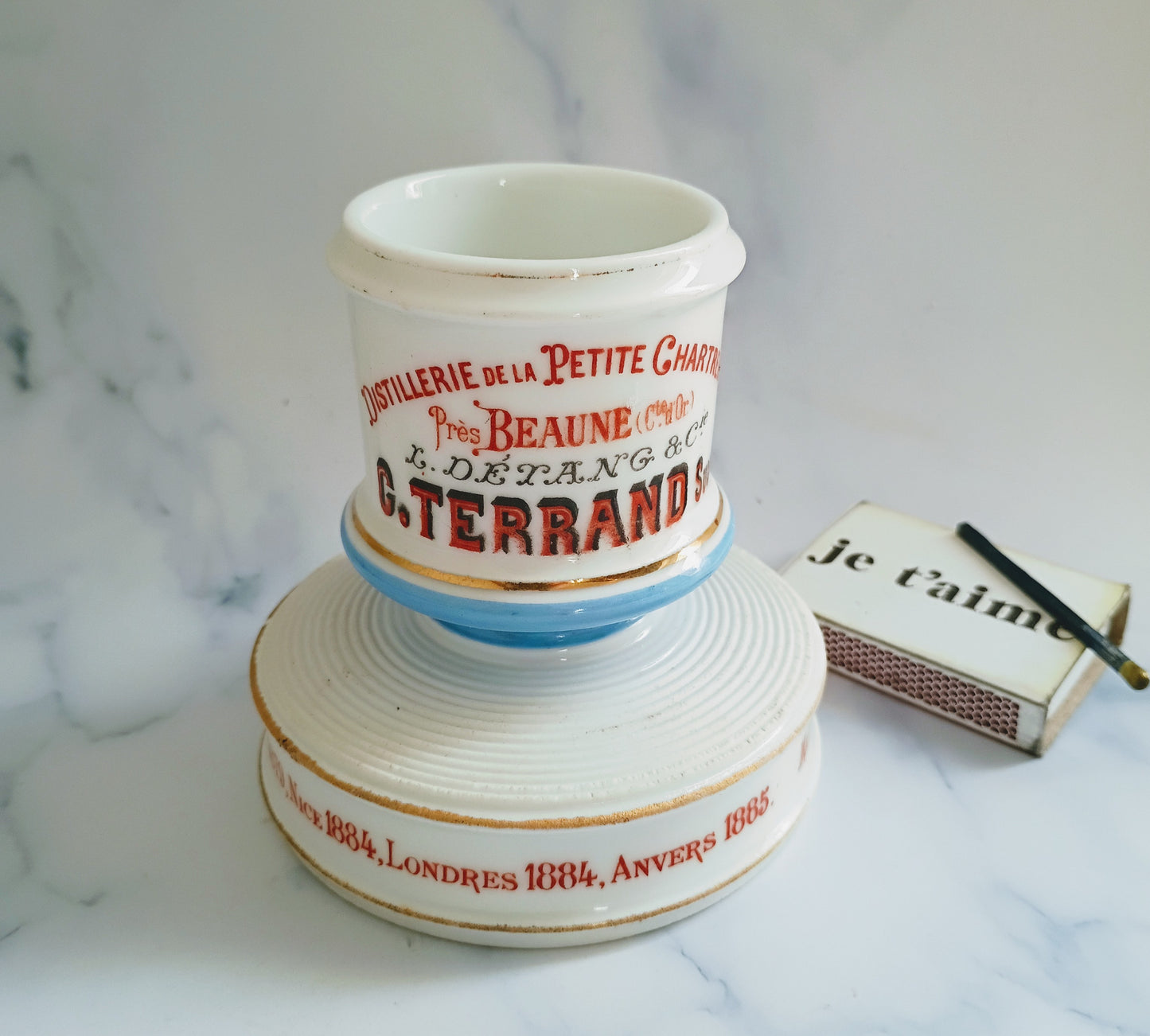 Antique French Cassis Chartreuse Advertising Match Striker