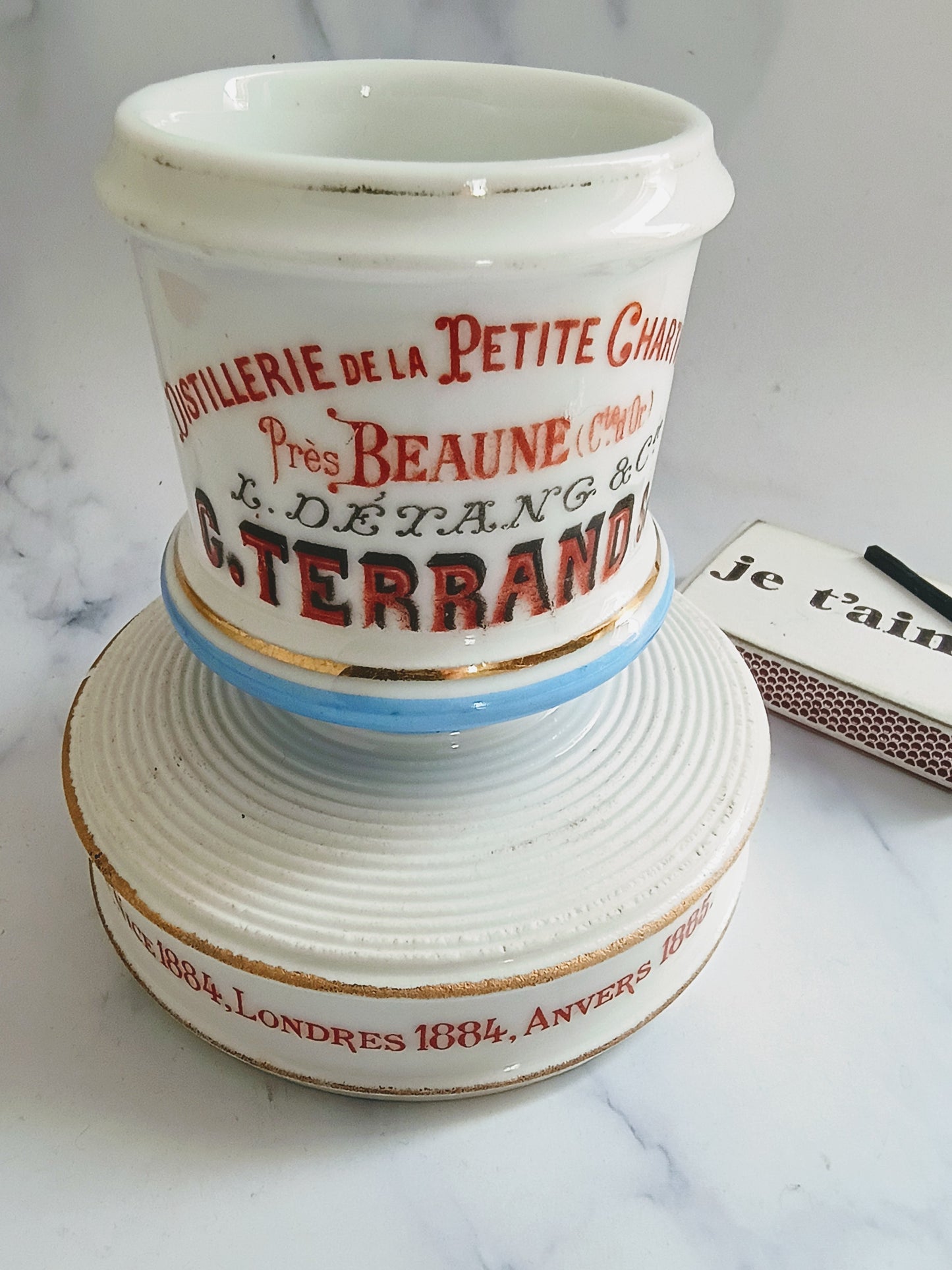 Antique French Cassis Chartreuse Advertising Match Striker
