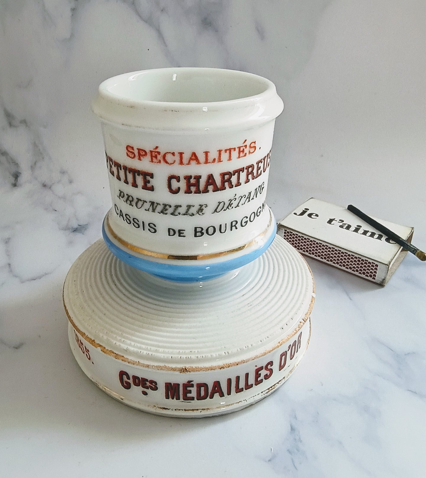 Antique French Cassis Chartreuse Advertising Match Striker