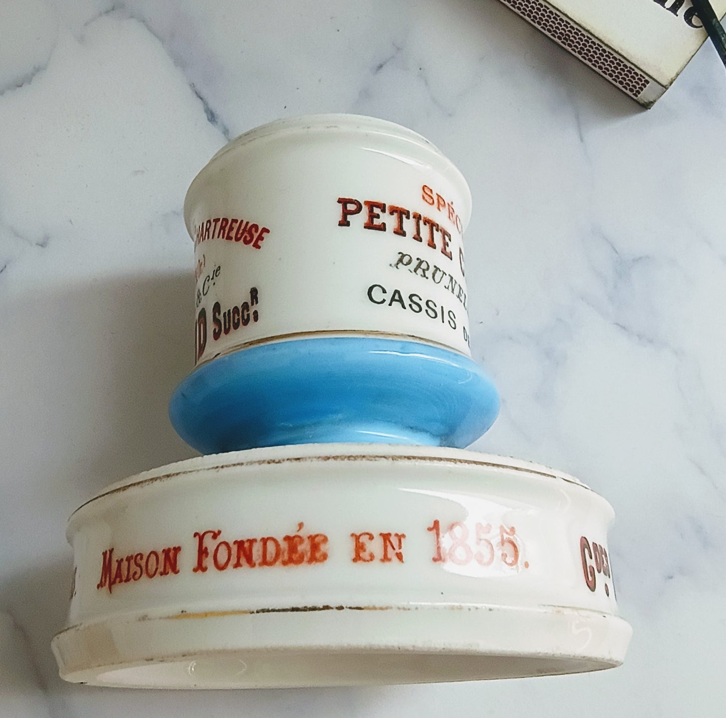 Antique French Cassis Chartreuse Advertising Match Striker