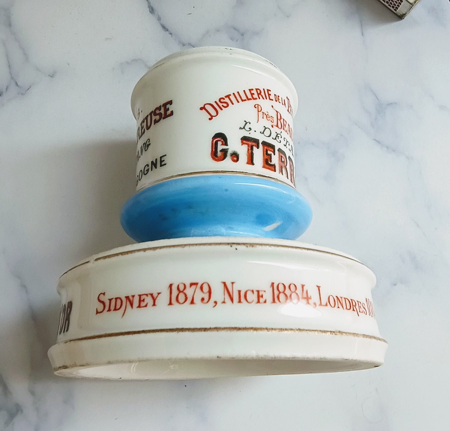 Antique French Cassis Chartreuse Advertising Match Striker