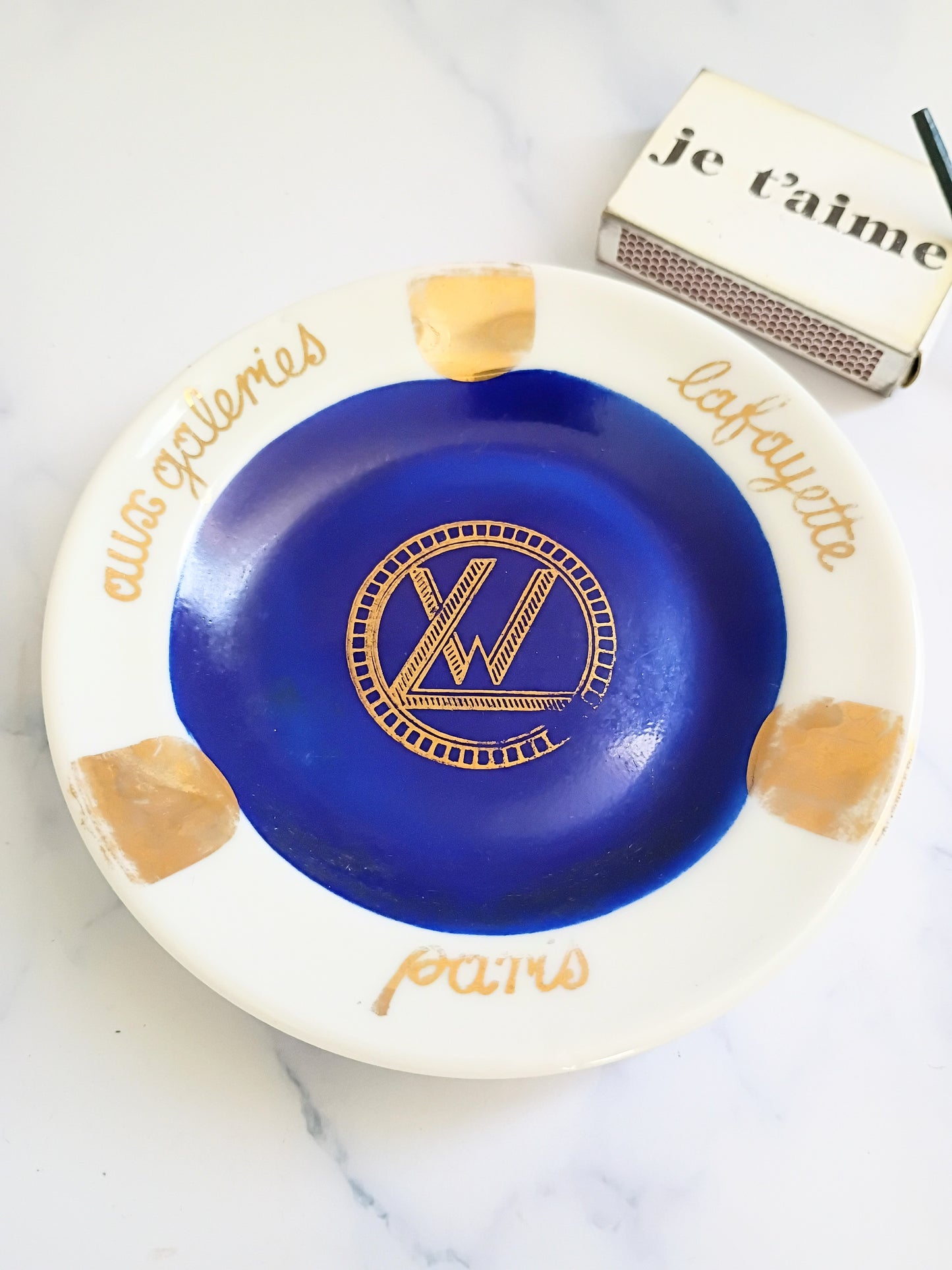 Vintage French Galeries Lafayette Paris Ashtray