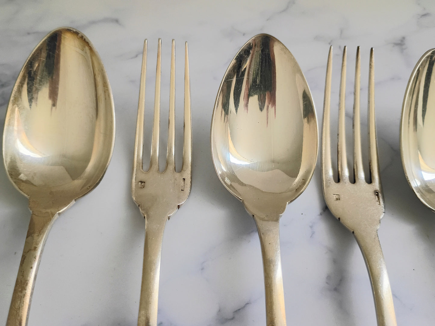 Christofle Vintage French Silver-Plated Spoons & Forks– Set of 12
