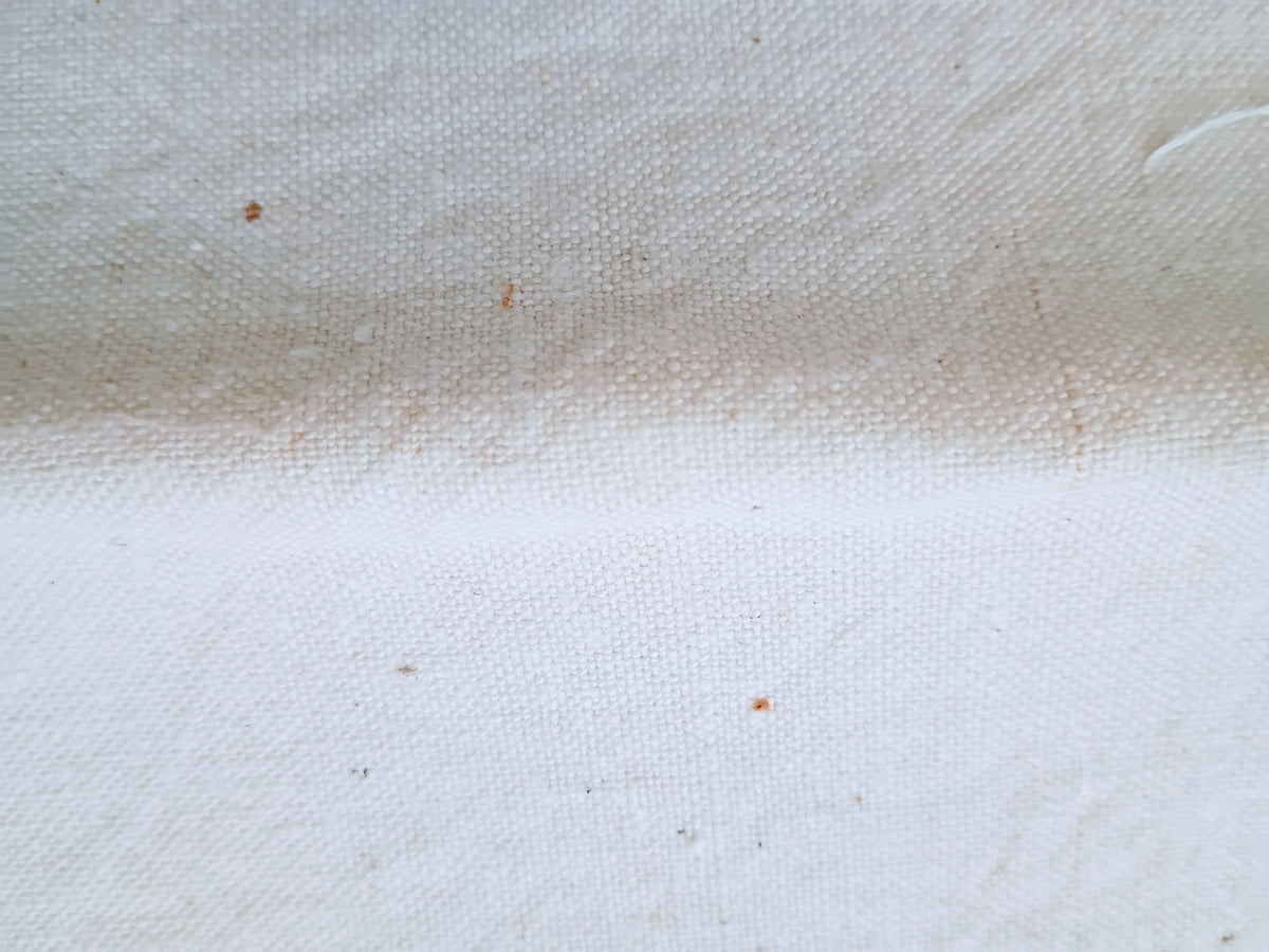 Vintage French Linen Kitchen Towel with Monogram "GU"