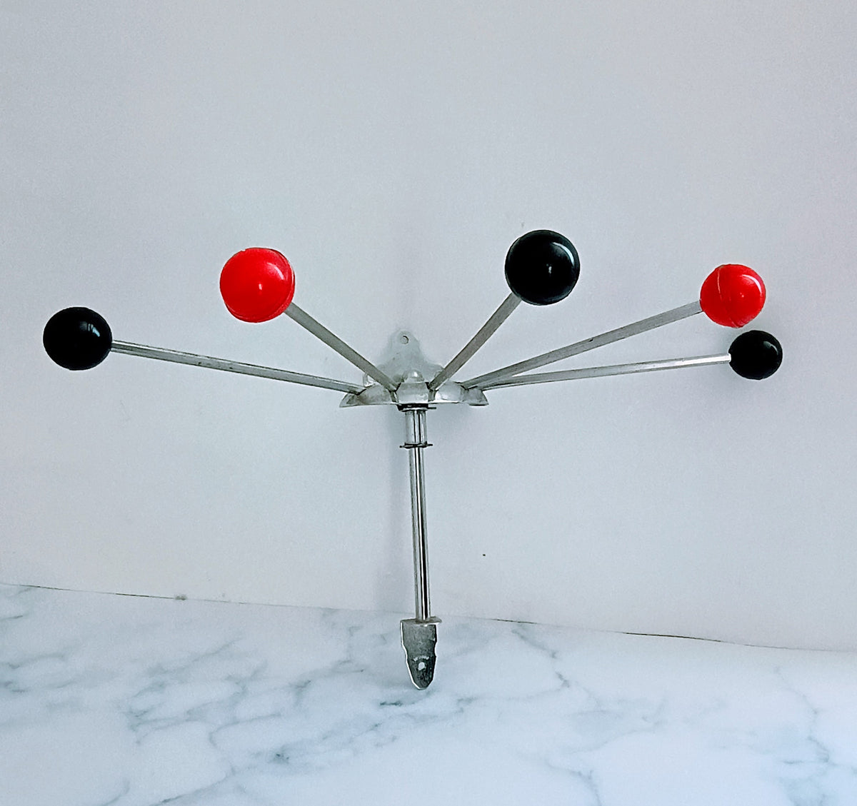 Vintage French Serjac Mid-Century Modern Hat & Towel Rack