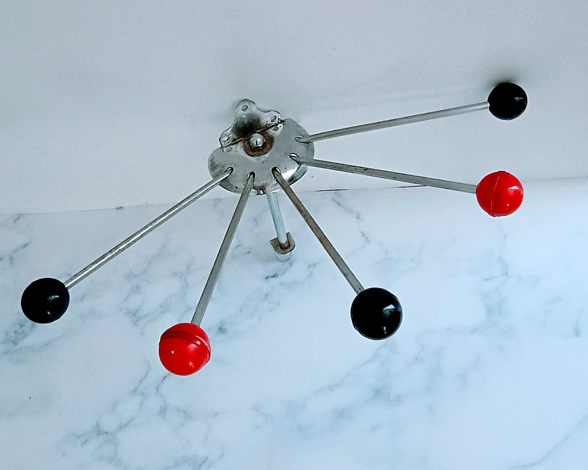 Vintage French Serjac Mid-Century Modern Hat & Towel Rack