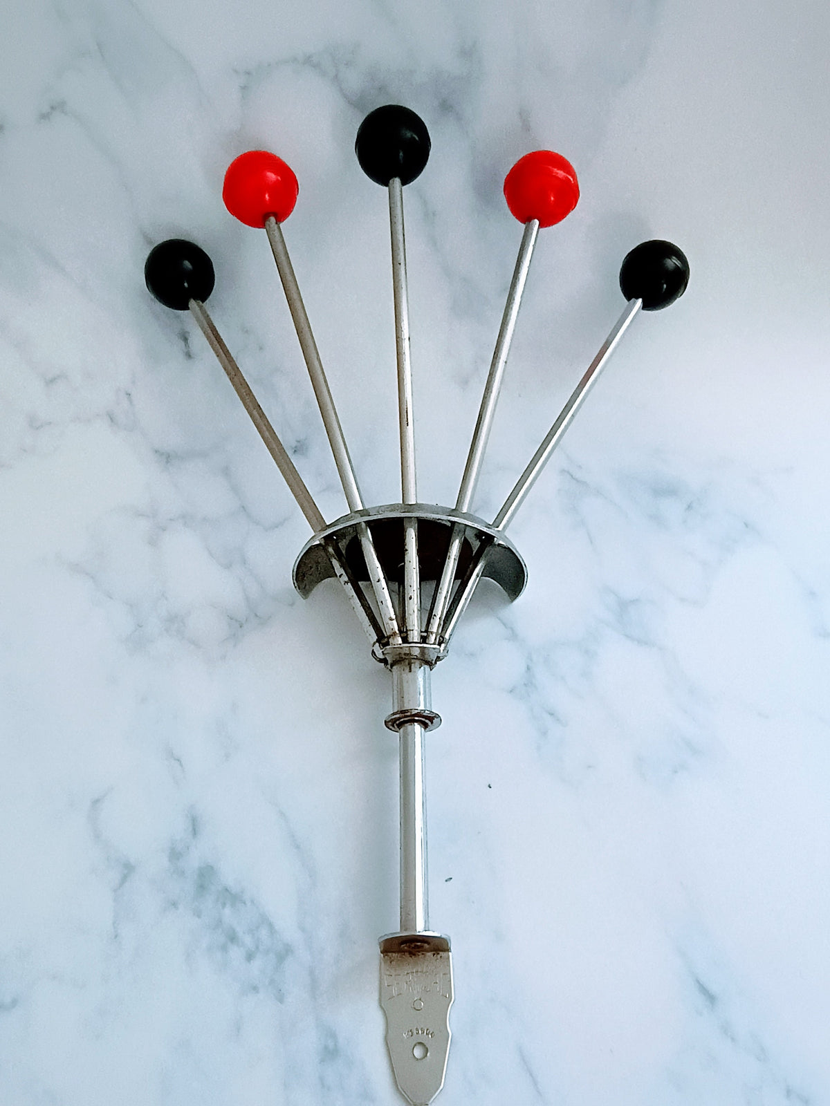 Vintage French Serjac Mid-Century Modern Hat & Towel Rack