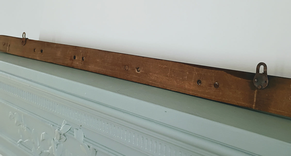Mid-Century French 6 Peg Wood Coat Rack