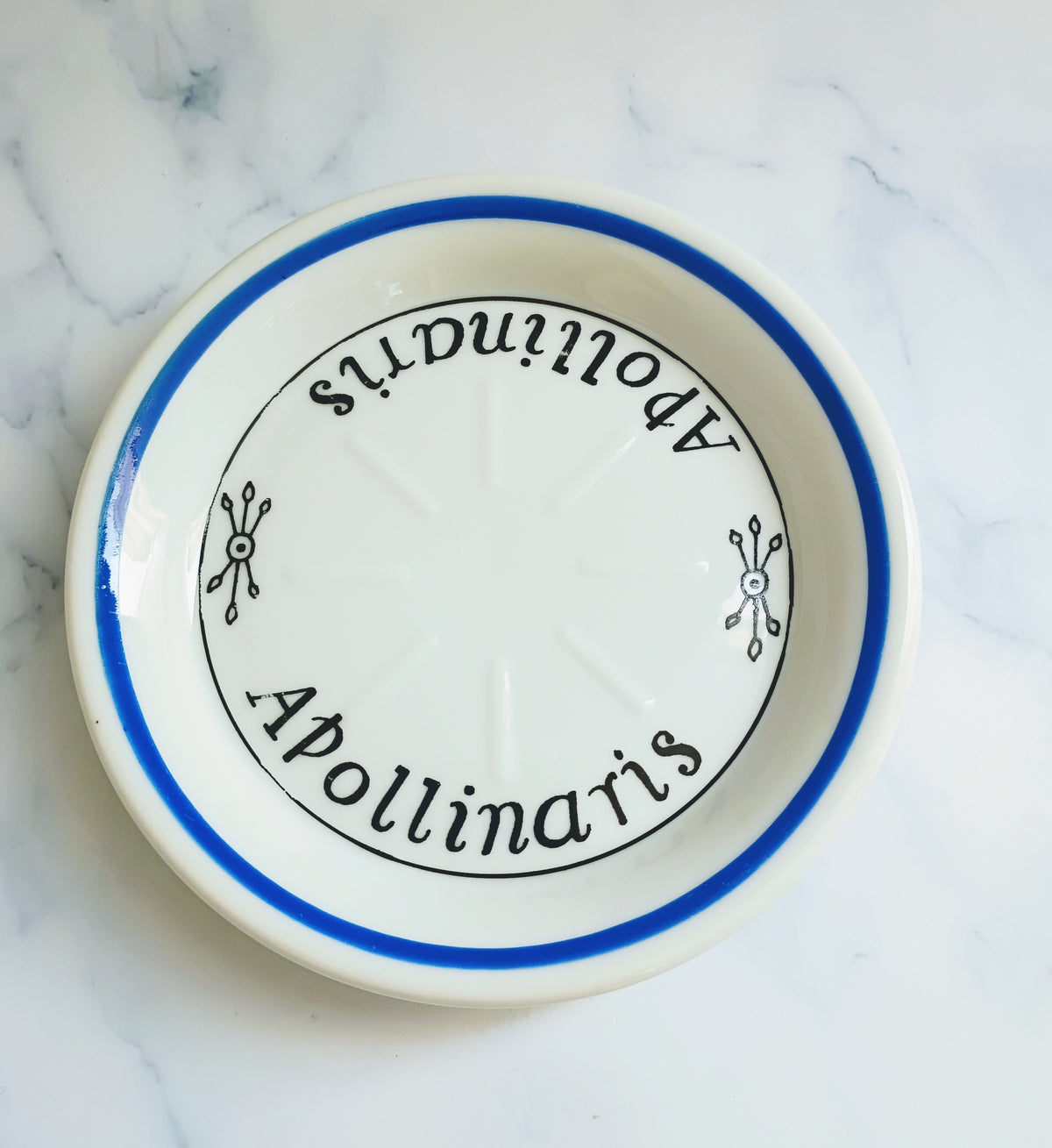 Vintage French Royal Blue Bistro Saucer 5"