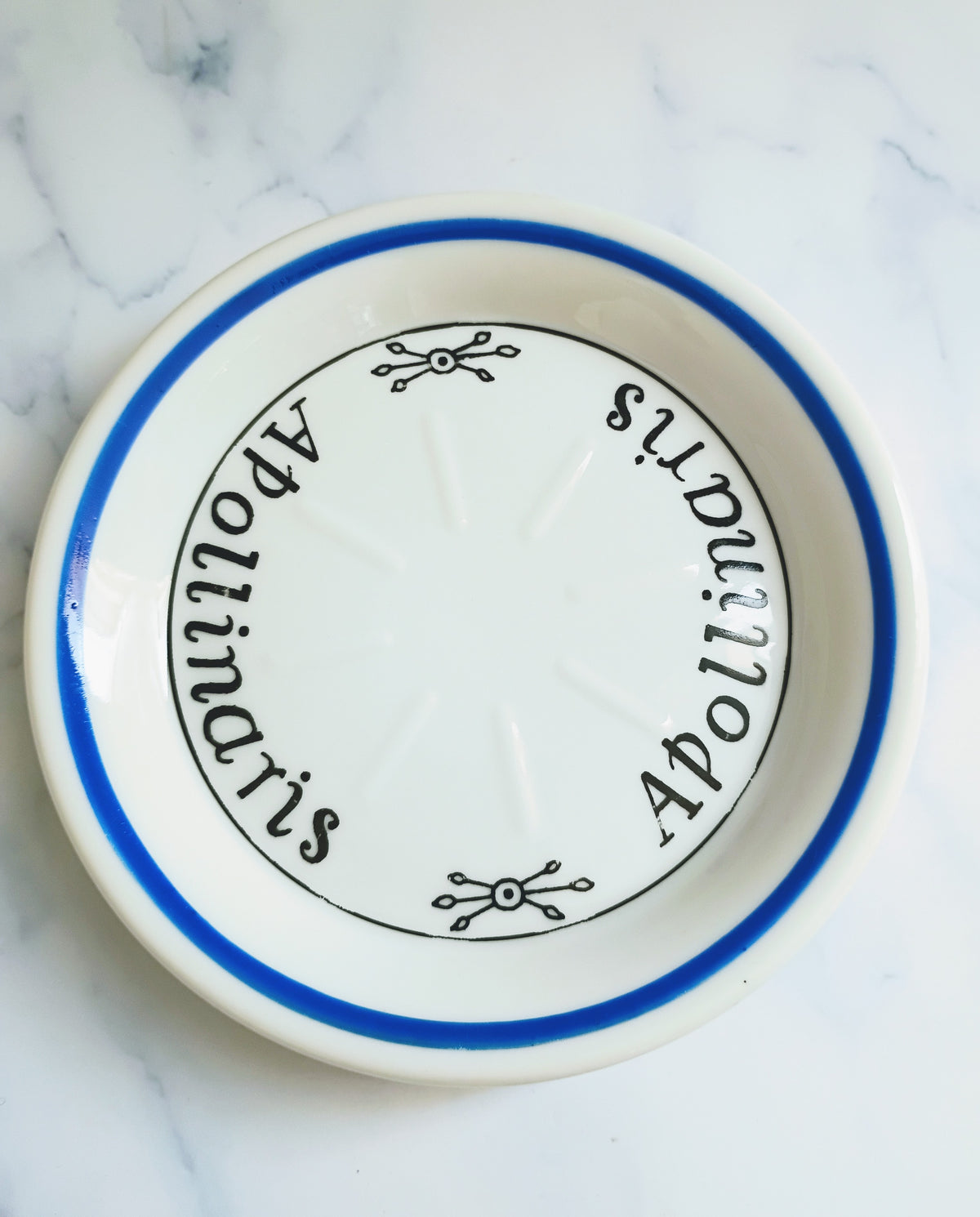 Vintage French Royal Blue Bistro Saucer 5"